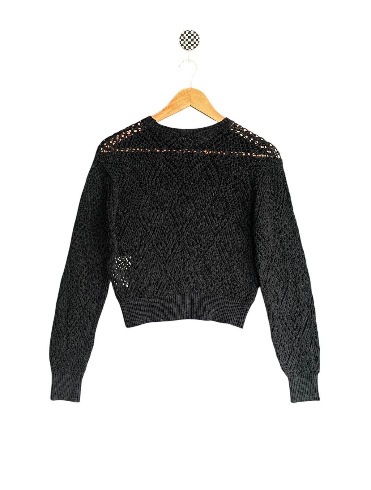 Comme des Garcons Very Rare Vintage Tricots CDG Fishnet Cropped Knitwear 1988s Size US M / EU 48-50 / 2 - 2 Thumbnail