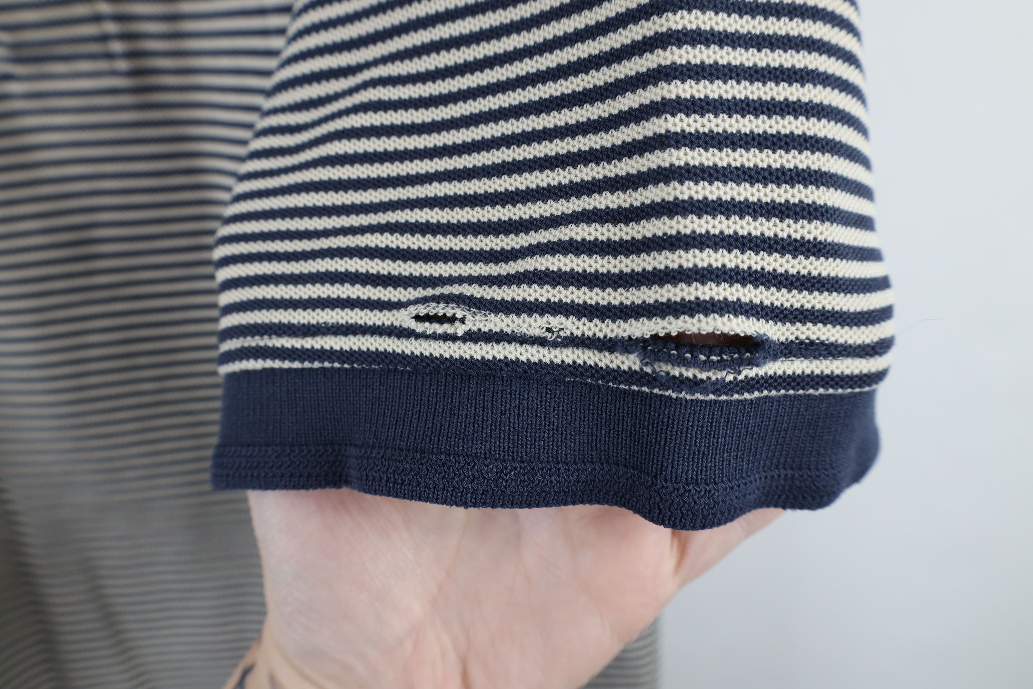 L.L. Bean × Vintage Vintage LL Bean Striped Double L Knit Collared Polo Shirt Size US L / EU 52-54 / 3 - 4 Thumbnail