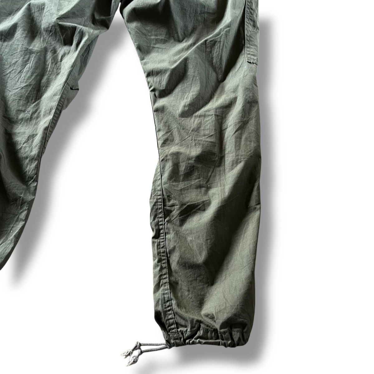 Japanese Brand × Johnbull × Vintage VINTAGE JOHNBULL DROP CROTCH ARMY GREEN CROPPED PANT Size US 35 - 15 Thumbnail