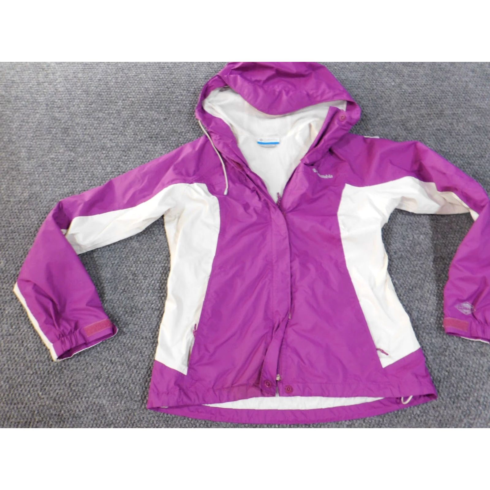 Vintage Columbia Windbreaker Jacket Womens Medium Purple Zip Outdoor Omni-TeC Lined Fall Spring Size M / US 6-8 / IT 42-44 - 3 Thumbnail