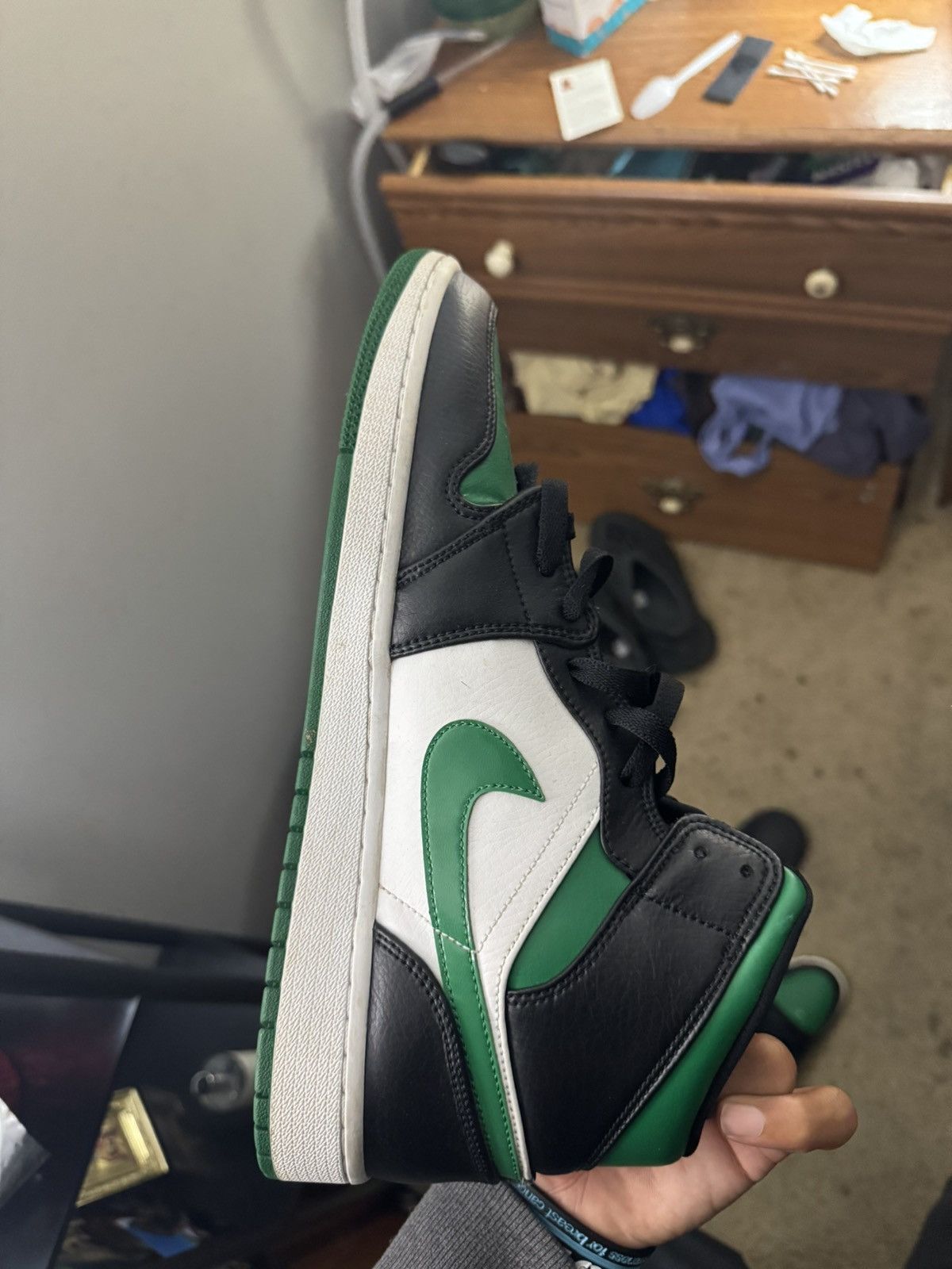 Jordan Brand Jordan 1 Pine Retro Green Toe Mid Size US 12 / EU 45 - 6 Thumbnail