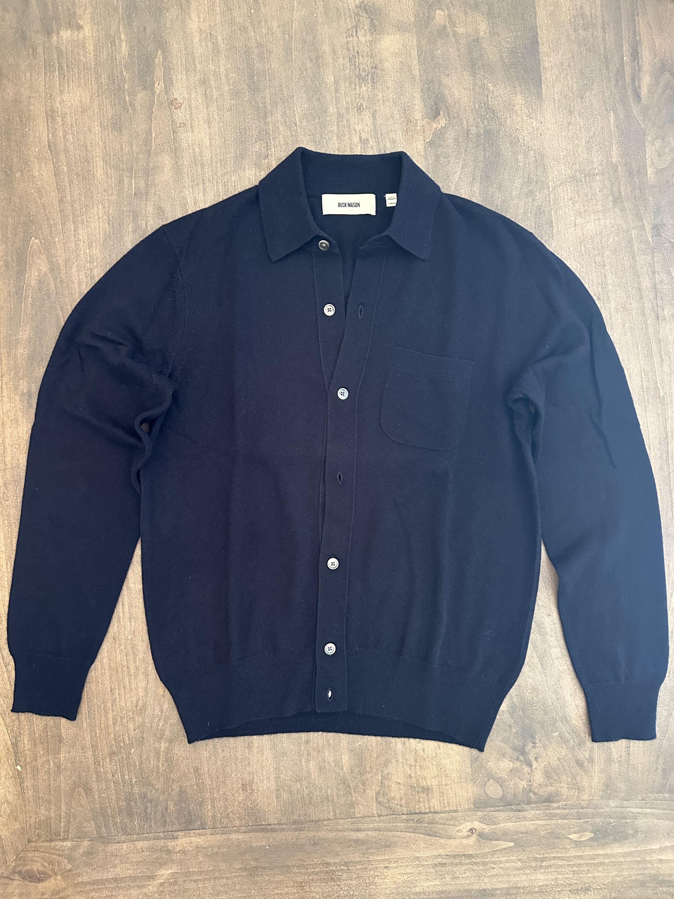 Buck Mason Buck Mason California Cashmere Navy Button Down Size US XS / EU 42 / 0 - 1 Thumbnail