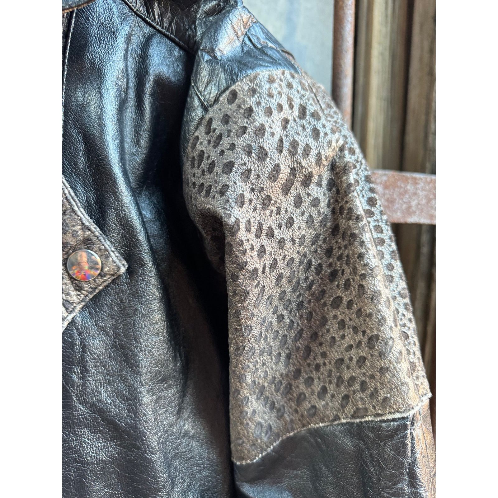 Vintage 80s Rare Genuine Leather Bomber Jacket Ladies Size 44/Large Size L / US 10 / IT 46 - 3 Thumbnail