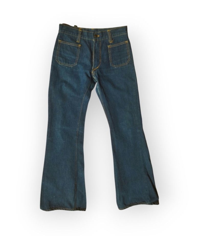 Vintage Vintage 70s Bootcut Jeans Blue Way Half Selvedge Size 28" / US 6 / IT 42 - 9 Thumbnail