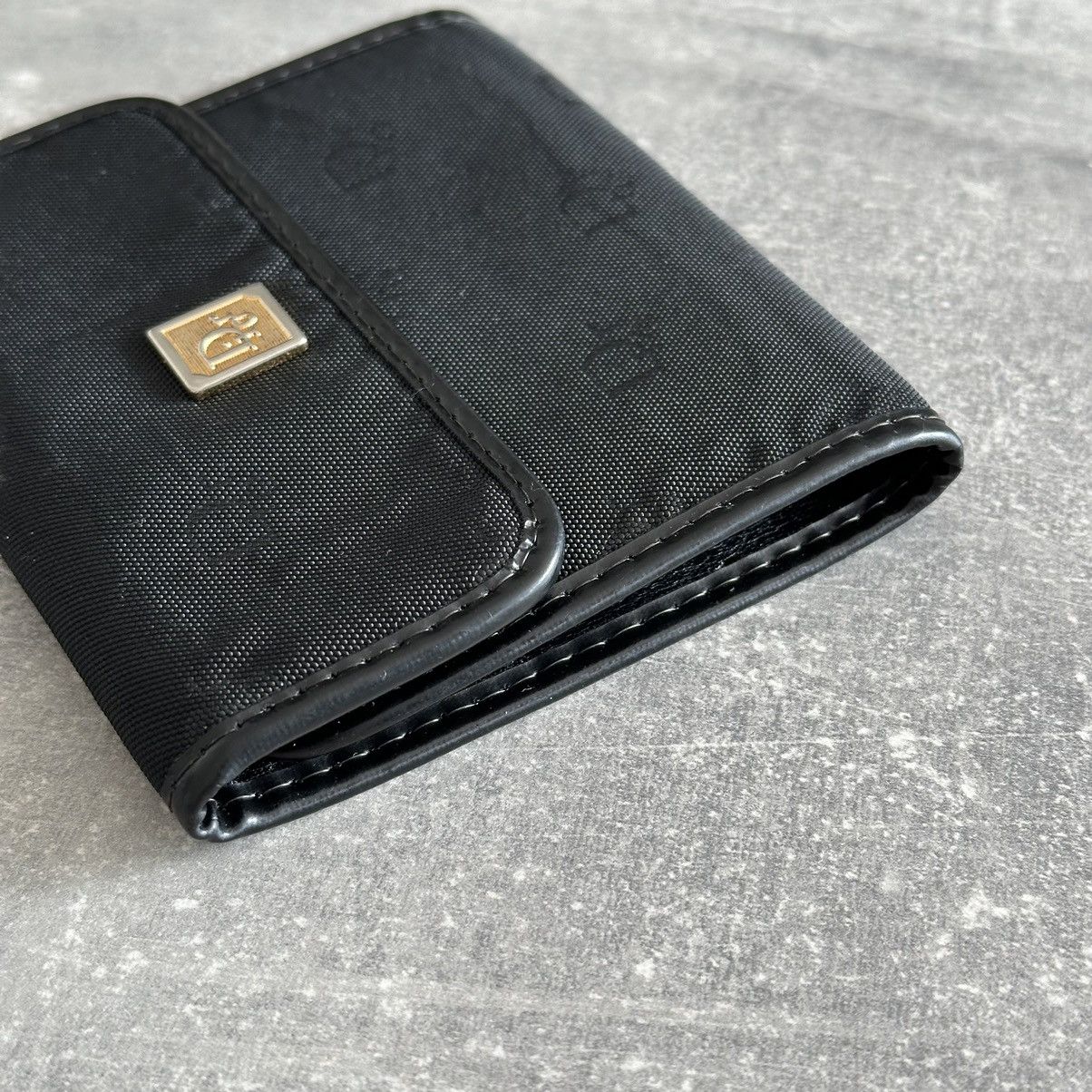 Christian Dior Monsieur Dior Wallet Black Canvas Leather Vintage from 1980’ Size ONE SIZE - 7 Thumbnail