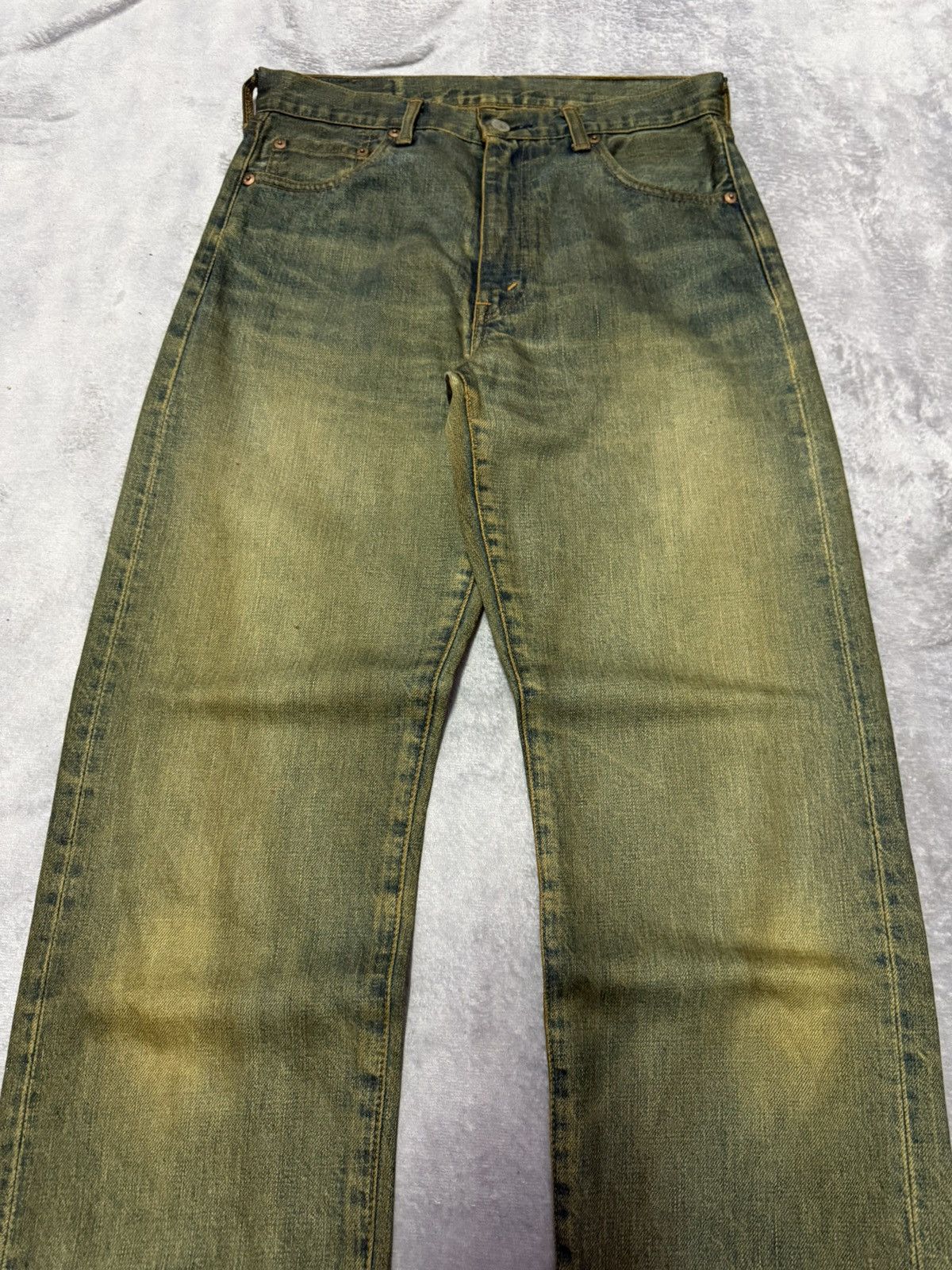 Levi's × Vintage Vintage 90s LEVIS 502 Big E LVC 60s Selvedge Mud Wash Jeans Size US 30 / EU 46 - 4 Thumbnail