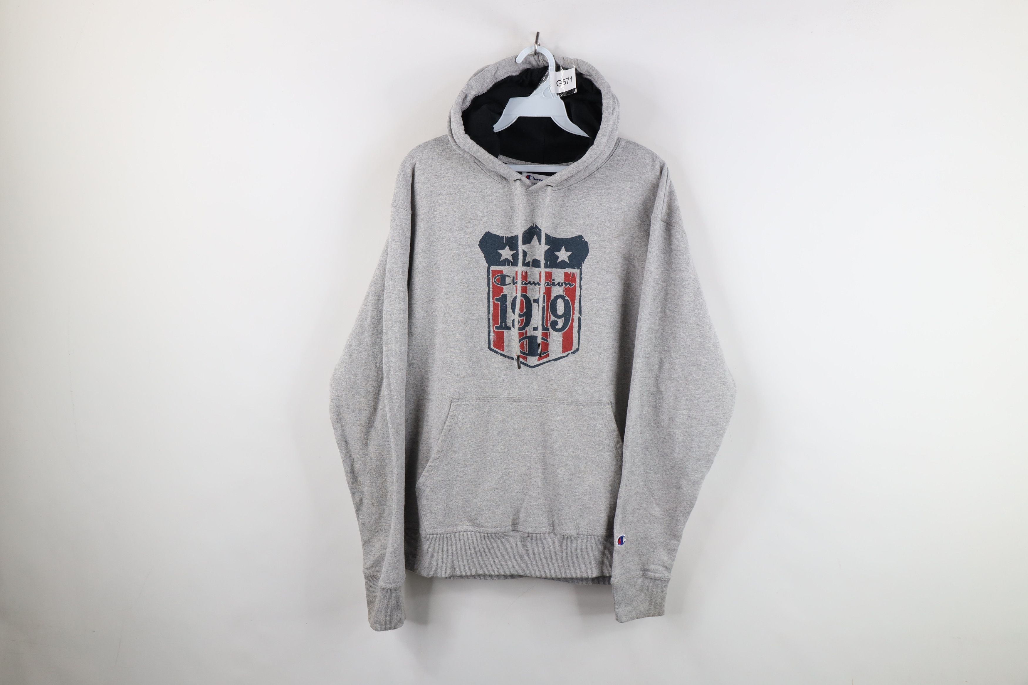 Champion Vintage Y2K Champion USA Hoodie Sweatshirt Heather Gray Size US M / EU 48-50 / 2 - 1 Thumbnail