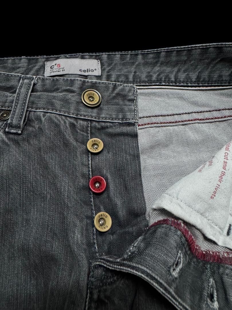 Japanese Brand 90s Style Celio 🇯🇵 Regular Fit Sick Faded Distress Ripped Size US 30 / EU 46 - 9 Thumbnail
