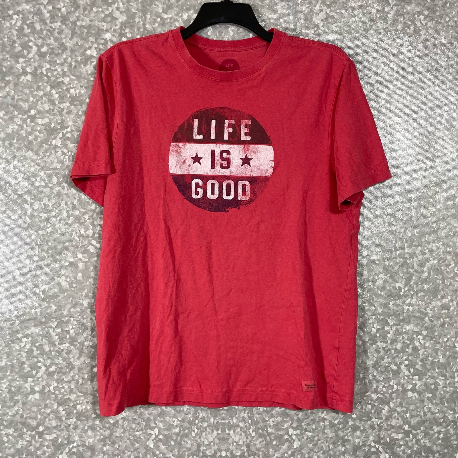 Life is Good Life is Good Men's Red Short Sleeve Crusher Tee - Size XL Size US XL / EU 56 / 4 - 1 Thumbnail