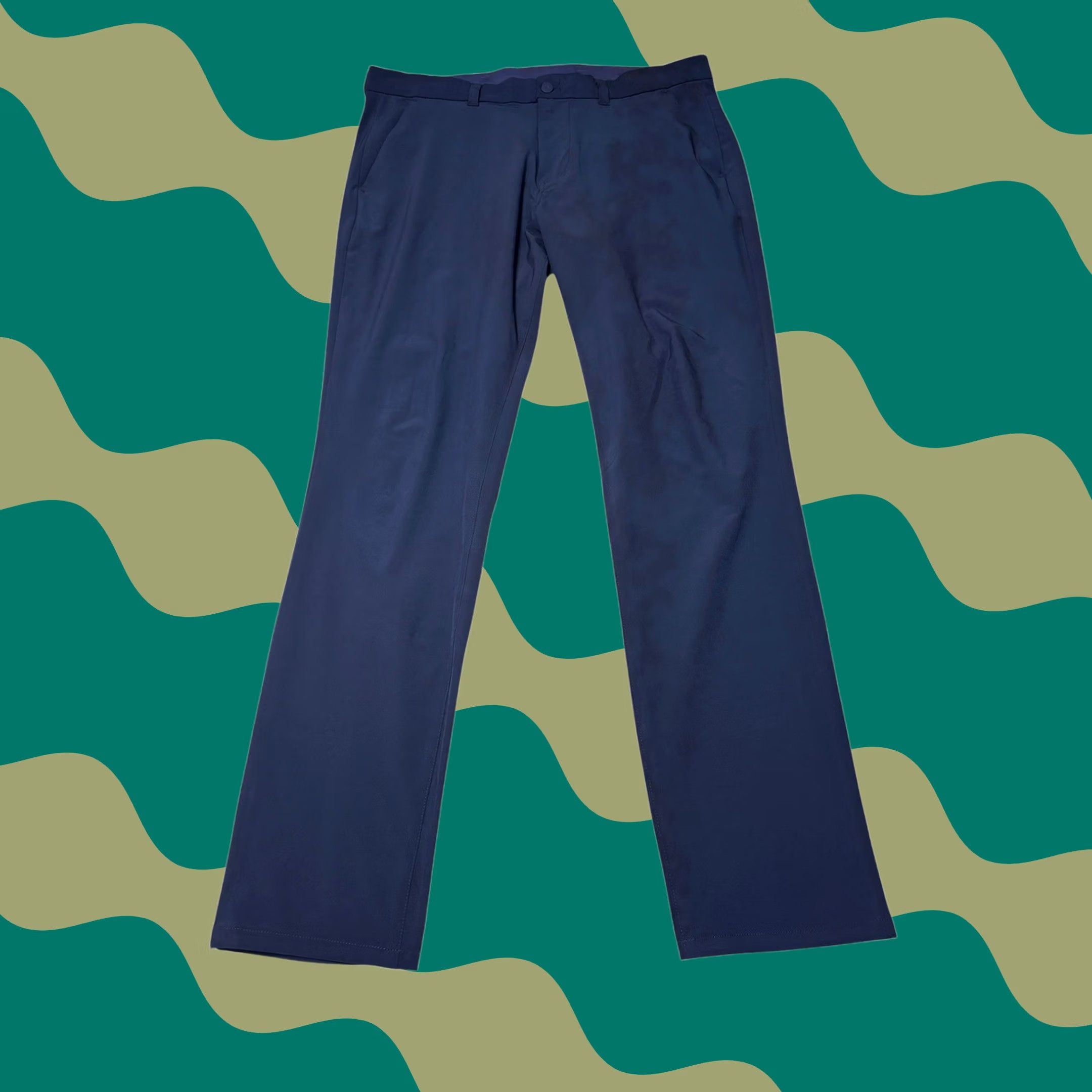 Mizzen+Main Mizzen+Main Helmsman Slim Performance Pants Navy Blue Chino Mens 36W 32L Size US 36 / EU 52 - 1 Thumbnail