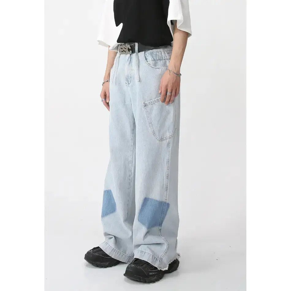 Japanese Brand Retro loose hip-hop pocket jeans Size US 32 / EU 48 - 2 Thumbnail