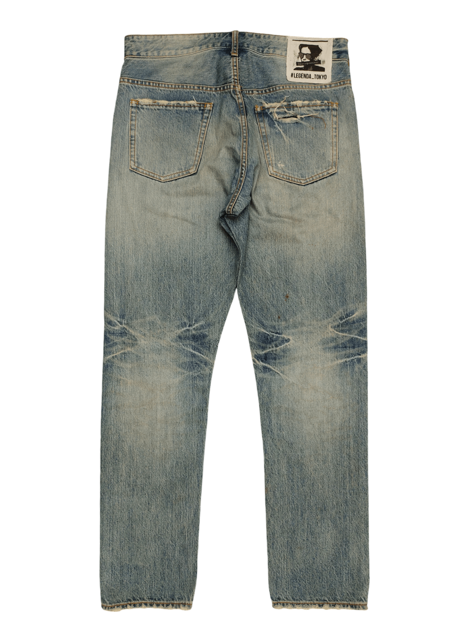 Kapital Legenda Tokyo Crazy Distress Faded Denim Jeans Size US 32 / EU 48 - 11 Thumbnail