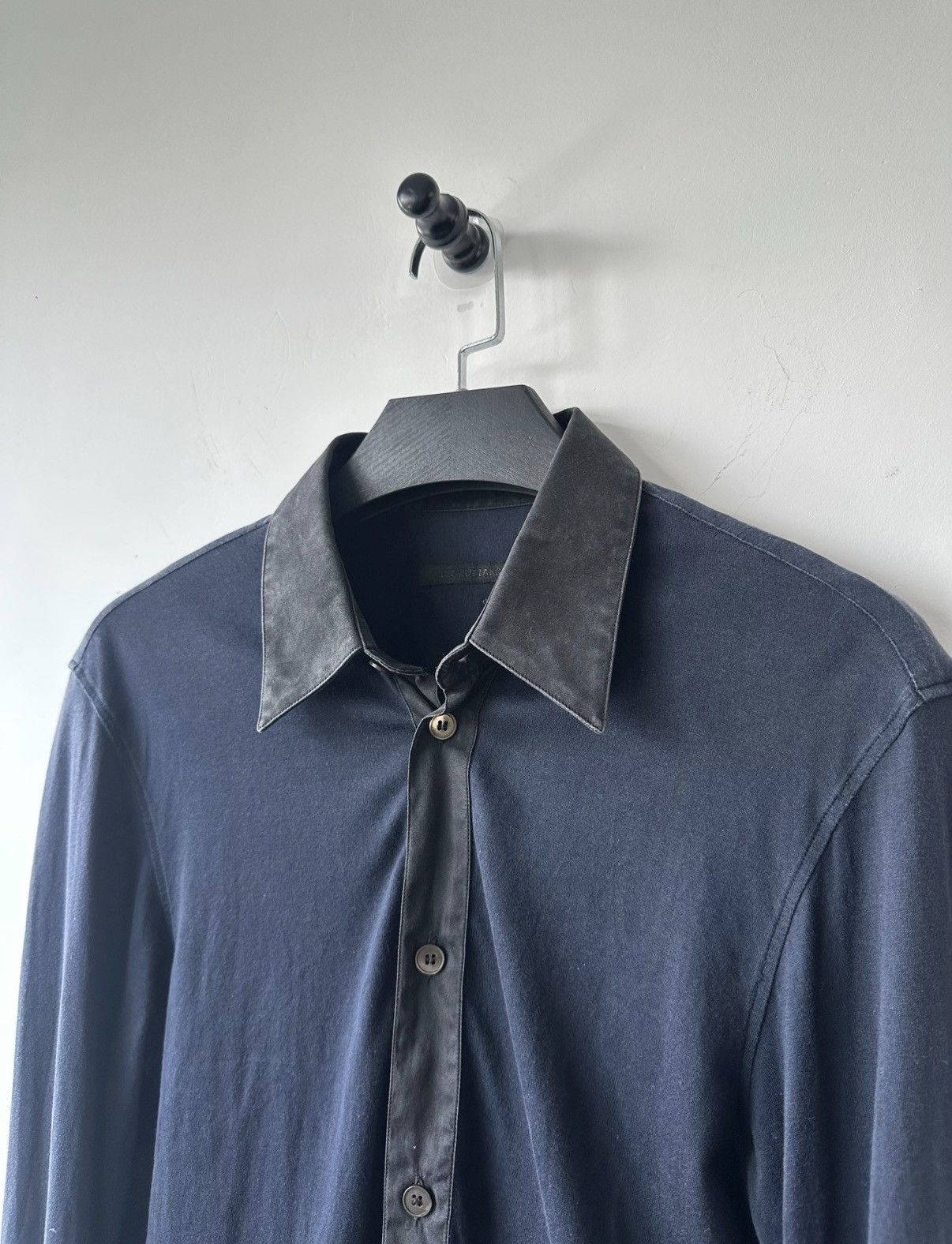 Helmut Lang Helmut Lang vintage mixed media panel shirt K7 Size US XXS / EU 40 - 4 Thumbnail