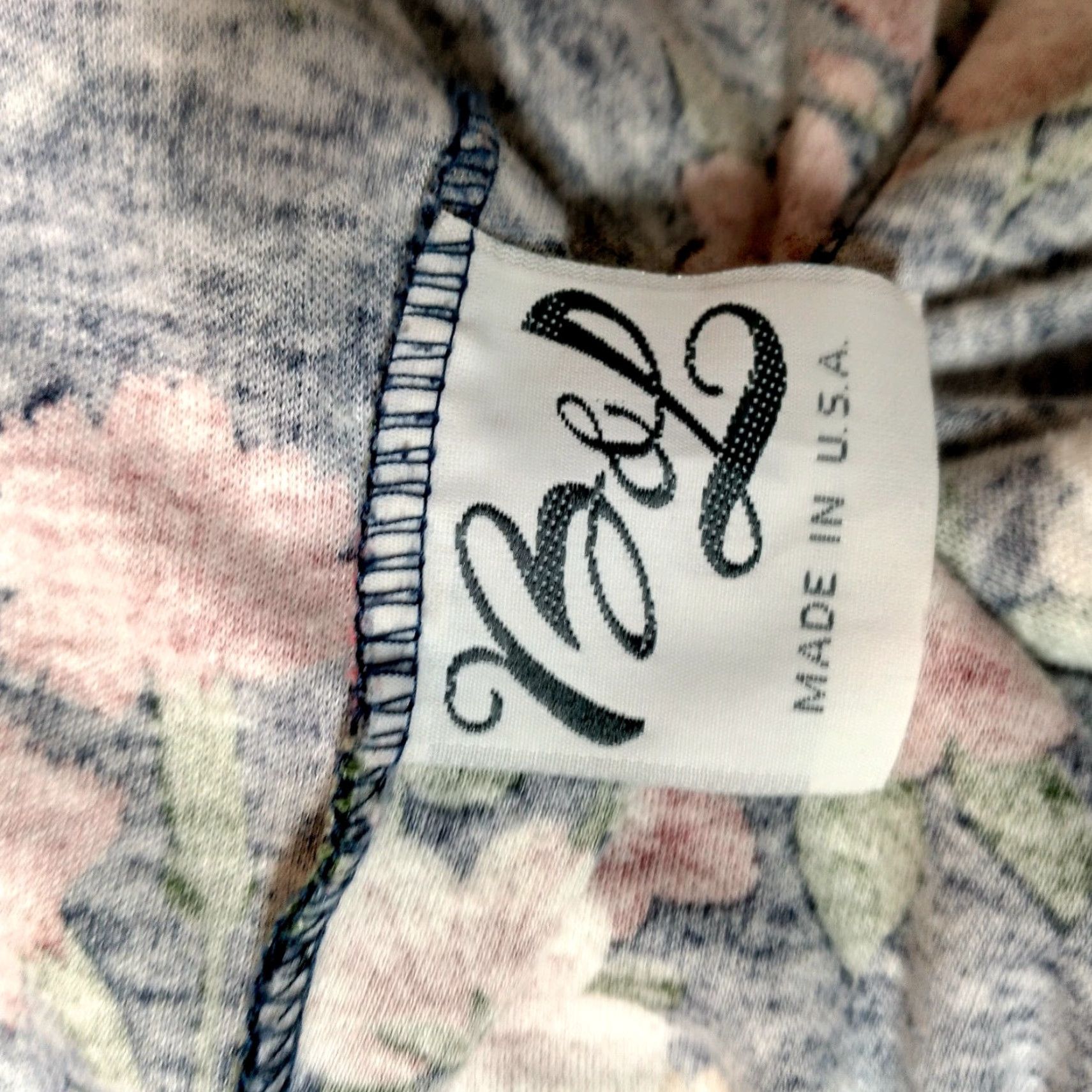Vintage Vintage Large Skirt And Shirt Knit Outfit Set Blue Floral Cottagecore Soft USA Daywear Size L / US 10 / IT 46 - 2 Thumbnail