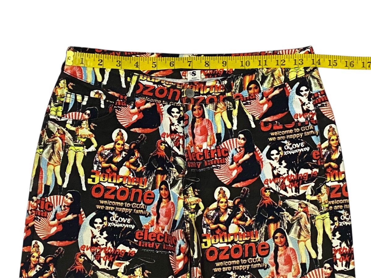Vintage 💃90s Ozone Communituly Tokyo Cowgirls Printed Bootcut Jeans Size US 28 / EU 44 - 15 Thumbnail