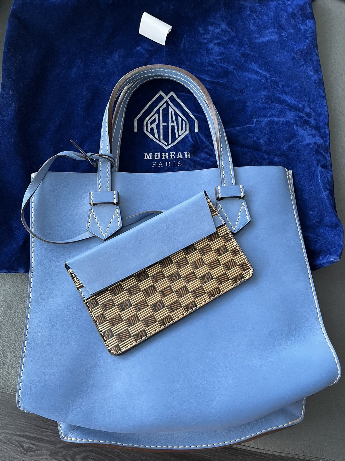 Moreau Paris Brand New Sold Out Vintage Moreau Paris Leather Tote Bag Size ONE SIZE - 8 Thumbnail