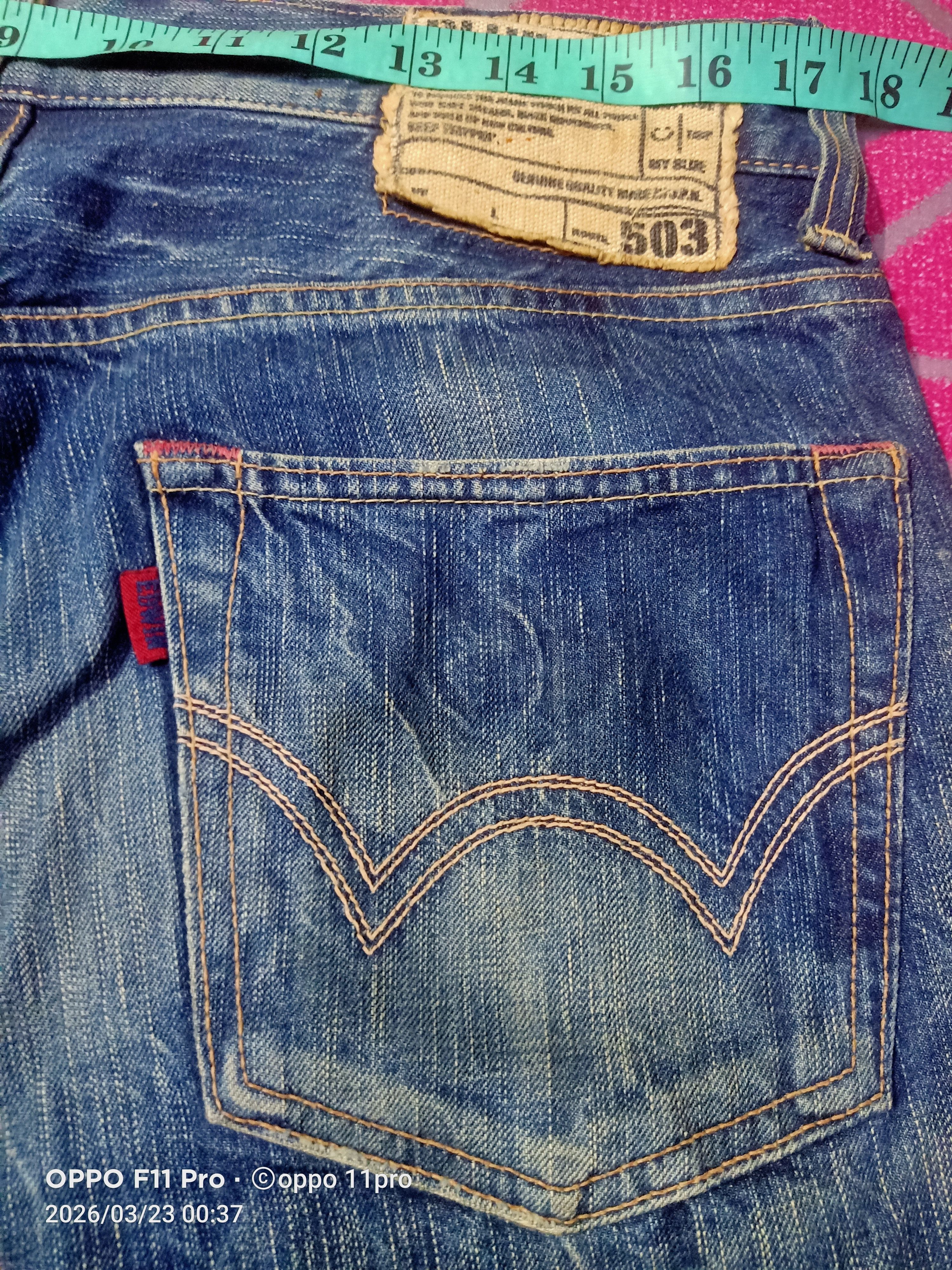 If Six Was Nine 💥Edwin Vintage 503 Flare Denim Distressdenim 💥 Size US 34 / EU 50 - 13 Thumbnail