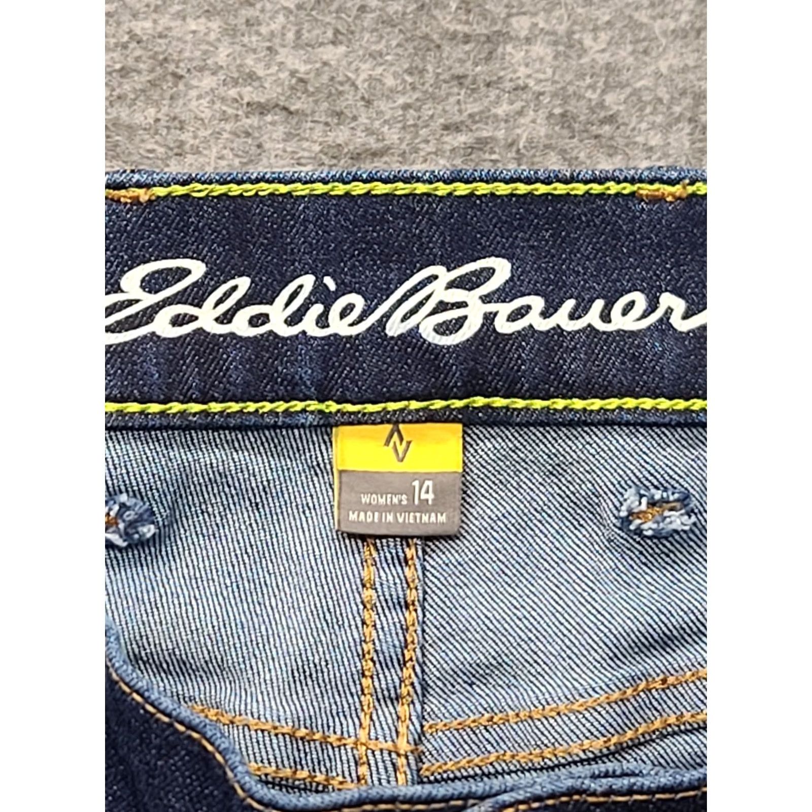 Eddie Bauer Eddie Bauer Jeans Womens 14x27 Travex Guide Pro Curvy Fit High Rise Skinny Leg Denim Blue 14 Regular Inseam 27" Slim Pockets Stretch Size 36" / US 14 / IT 50 - 2 Thumbnail