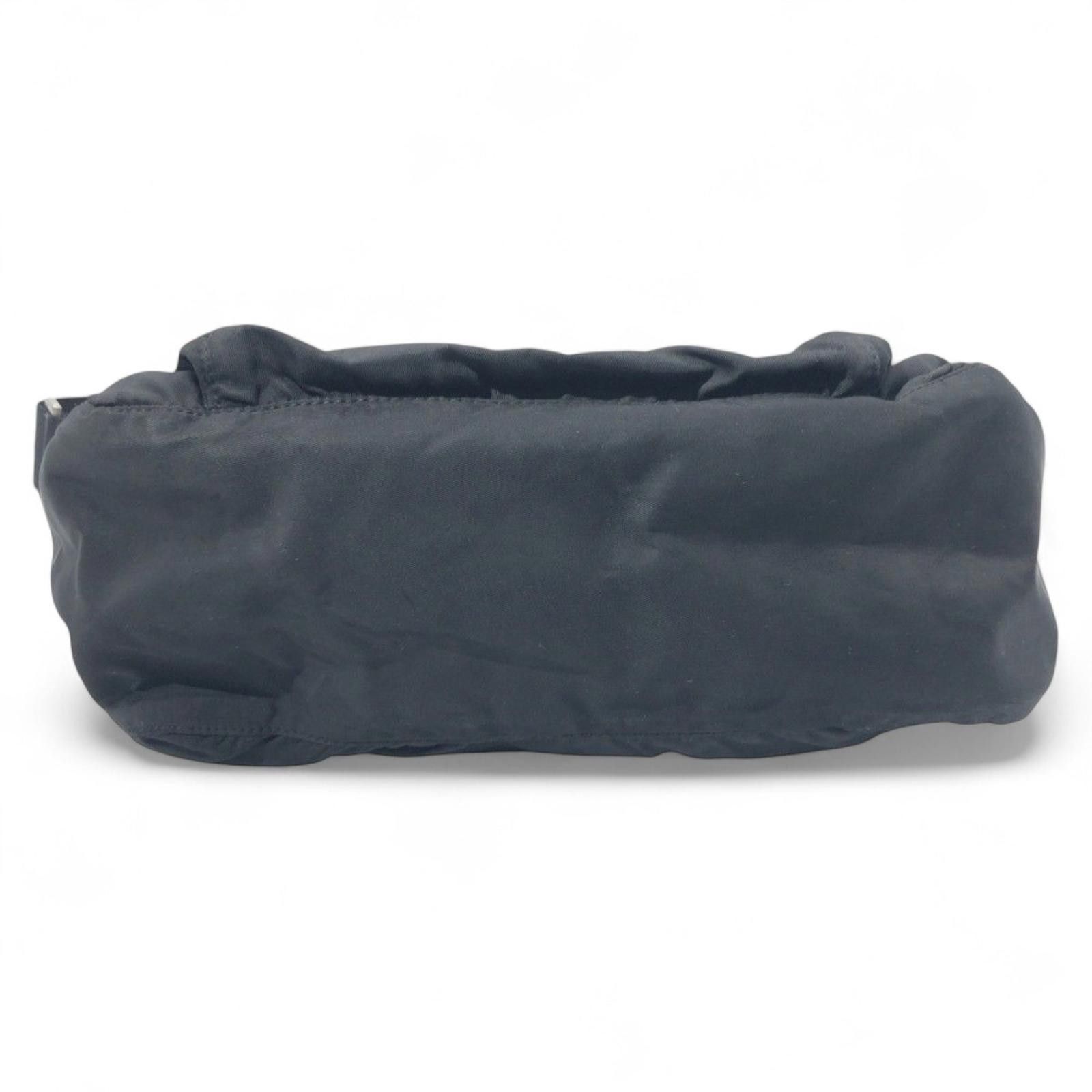 Prada Prada - Black Nylon Shoulder Bag Buckle Detail Size ONE SIZE - 3 Thumbnail