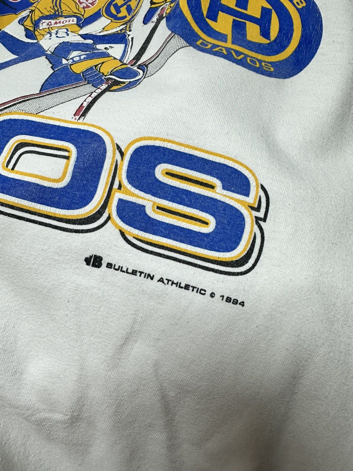 NHL 1994 Vintage NHL Davos Hockey Club Bulletin Athletic Jersey Size US XL / EU 56 / 4 - 5 Thumbnail