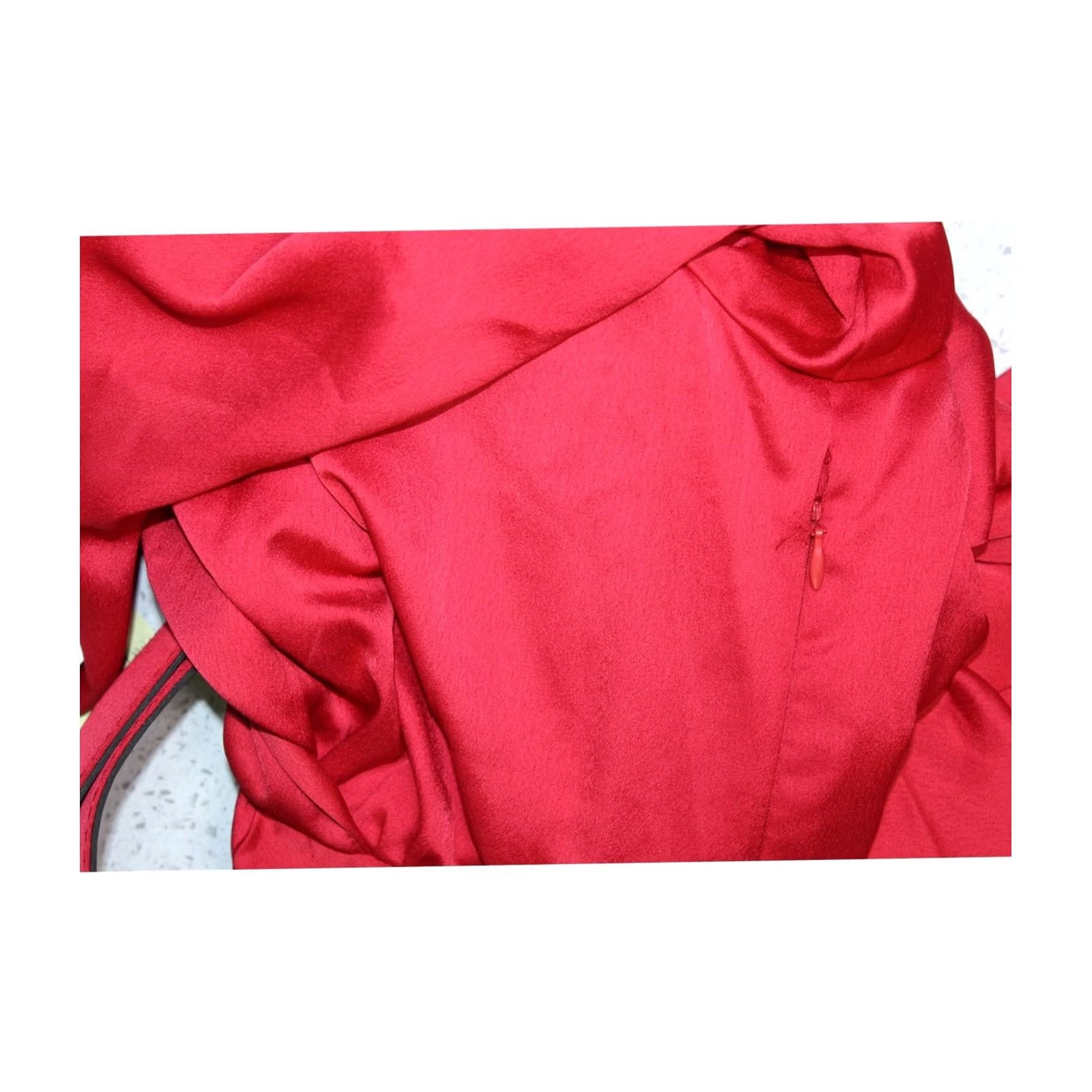 Vintage Taylor Womens Belted A-line Dress red Size 6 Size M / US 6-8 / IT 42-44 - 2 Thumbnail