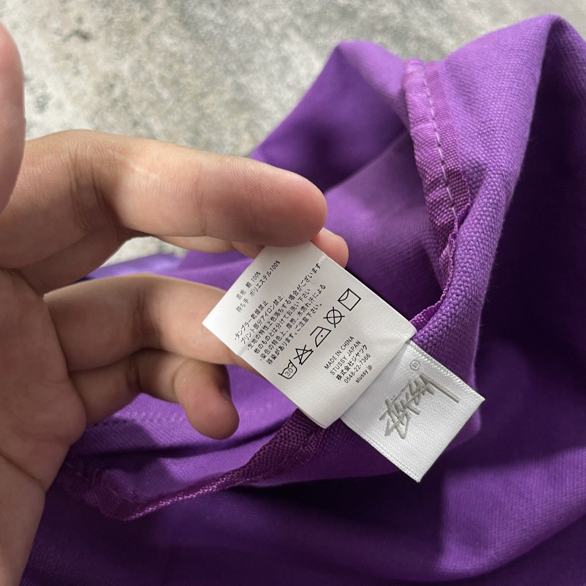 Stussy STUSSY WOMEN CANVAS TOTE BAG - PURPLE Size ONE SIZE - 7 Thumbnail