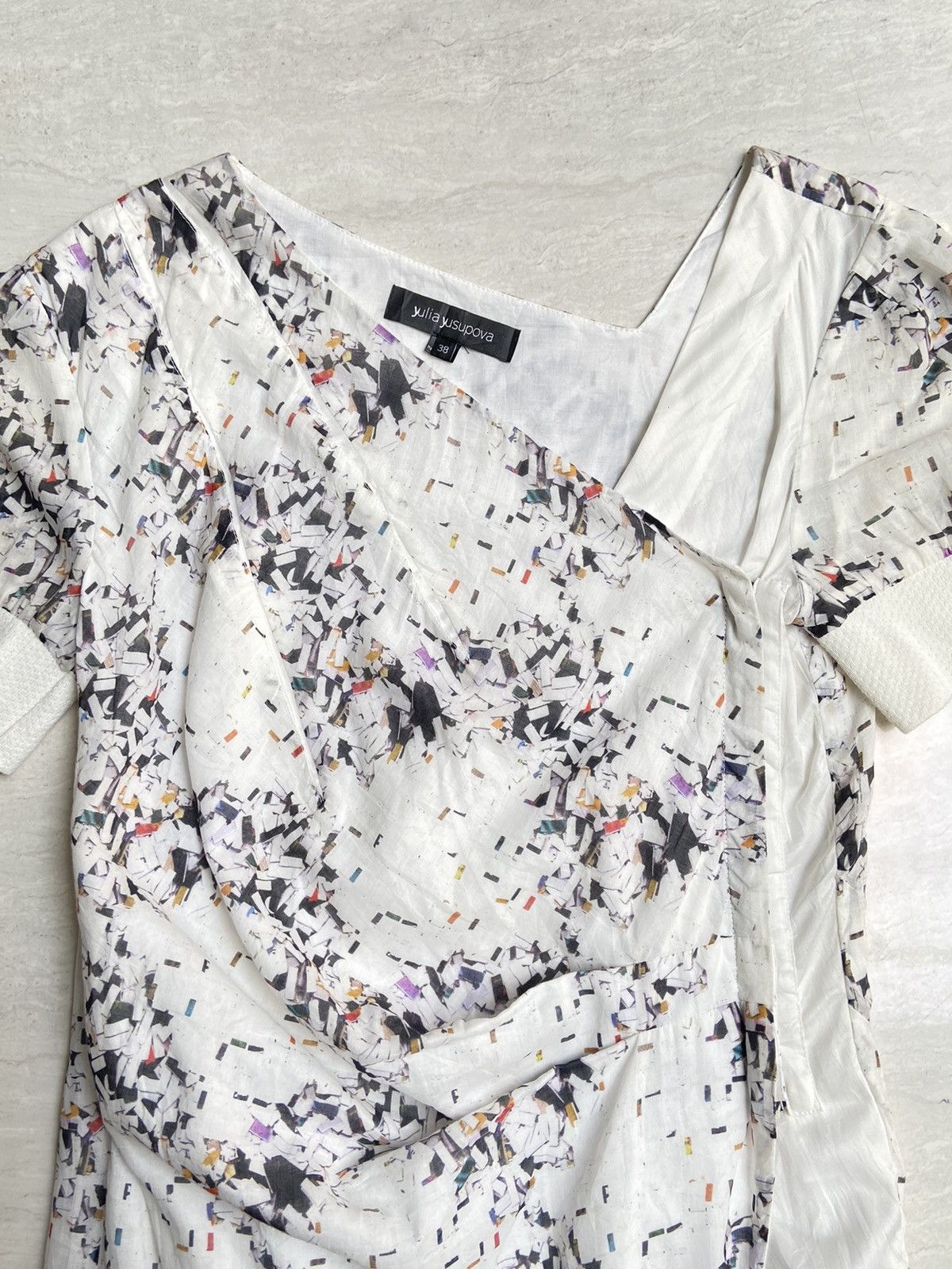 Designer × Japanese Brand YULIA YUSUPOVA White Motive Dress Size XS / US 0-2 / IT 36-38 - 9 Thumbnail