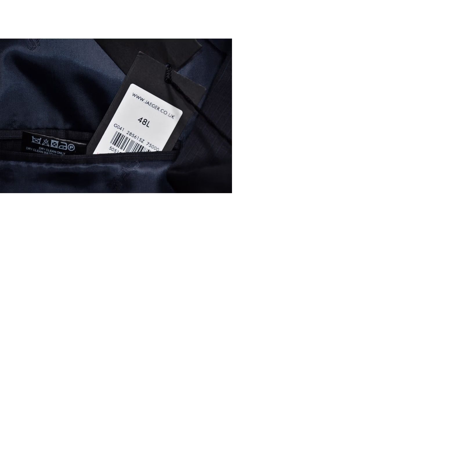 Jaeger Jaeger Men's Blazer Size 48L Blue Single Breasted Wool Check Size 48R - 9 Thumbnail