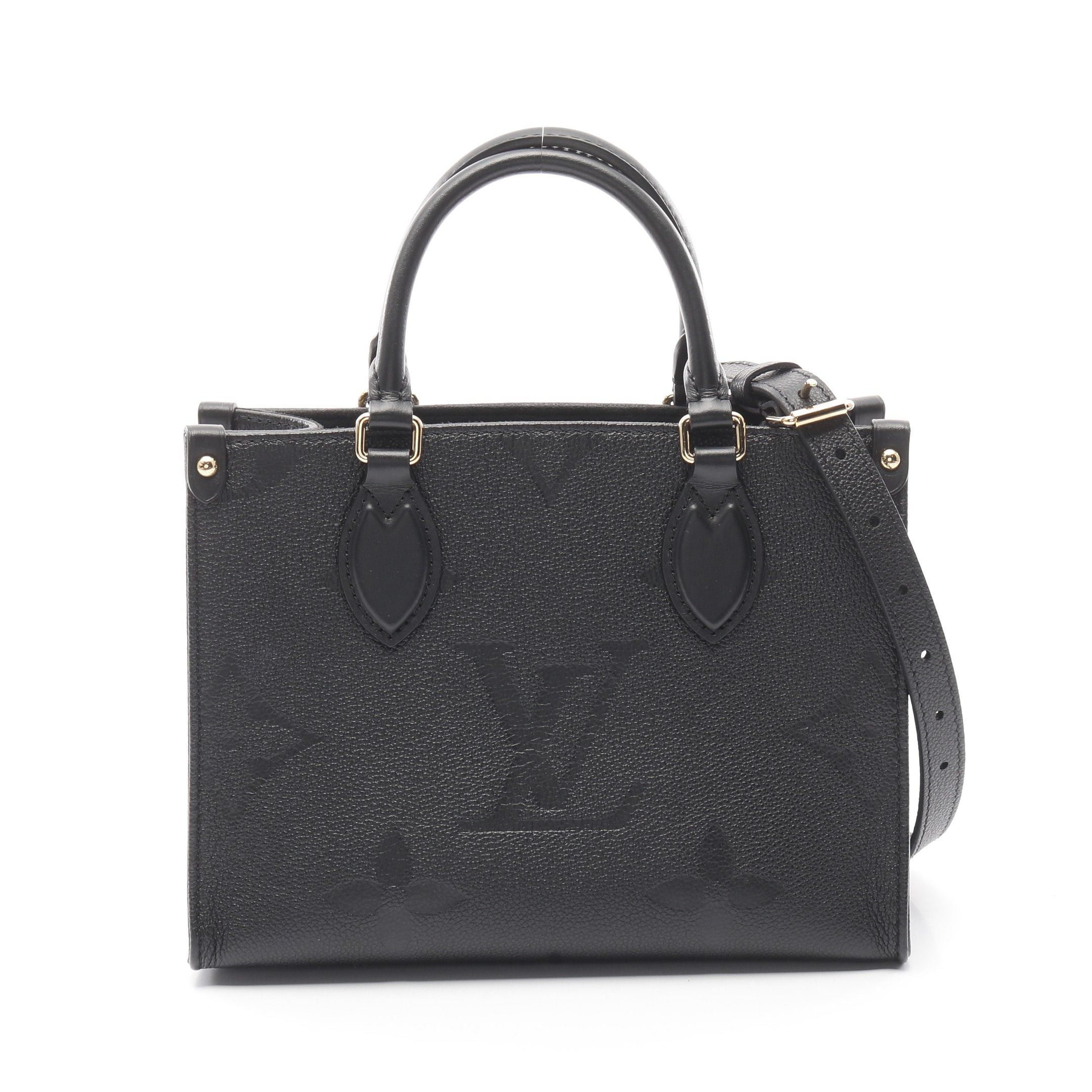 Louis Vuitton On-The-Go Pm Monogram Empreinte Noir Handbag Leather Black