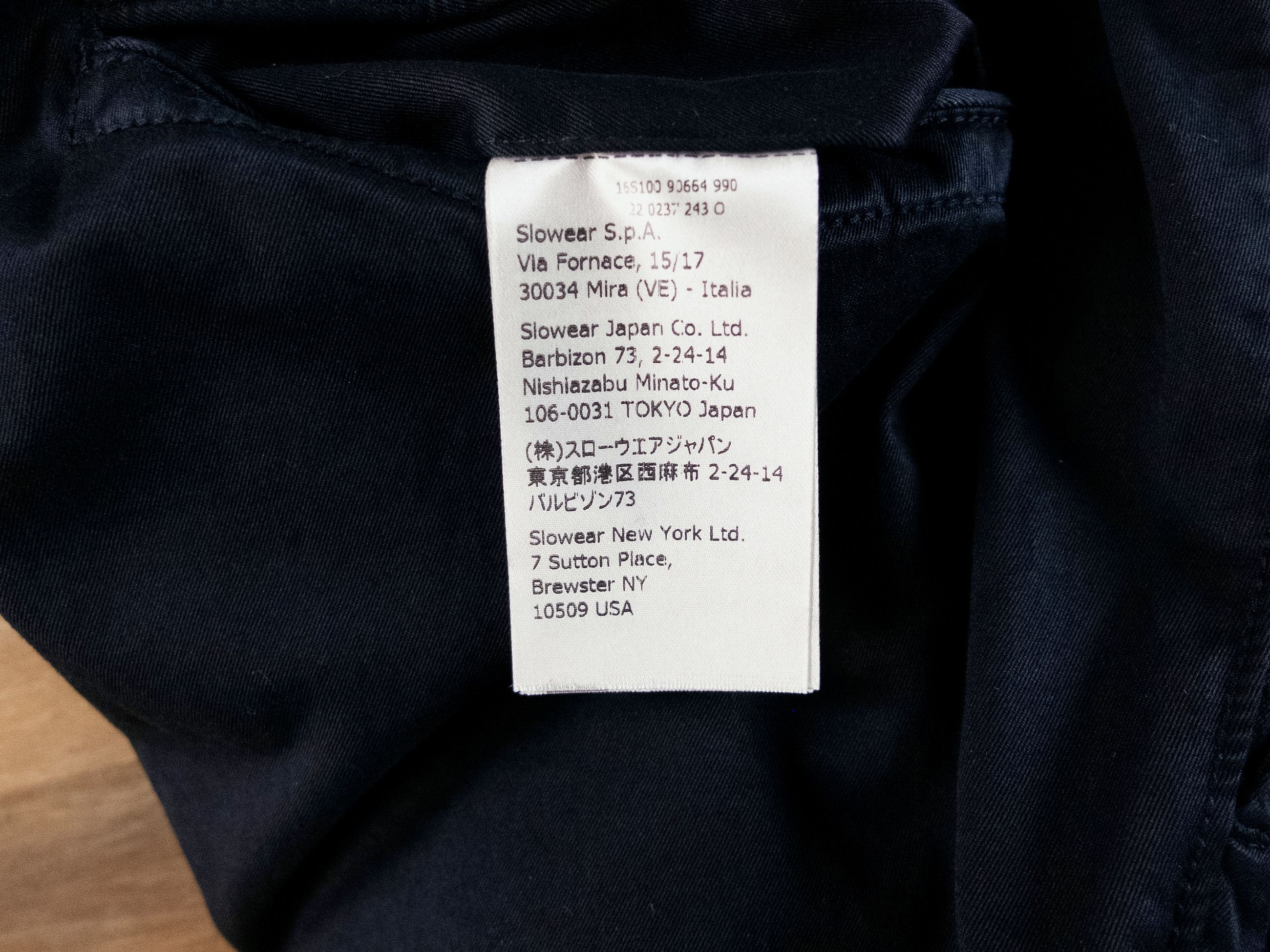 Incotex INCOTEX Slacks dark navy blue slim fit cotton chino pants 38 Size US 38 / EU 54 - 6 Thumbnail