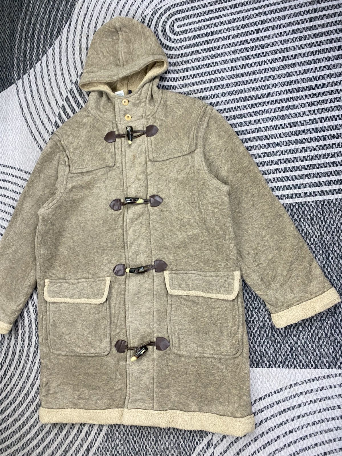 L.L. Bean Vtg L.L.Bean Polartex Duffle Wool Long Hooded Jacket Size US L / EU 52-54 / 3 - 4 Thumbnail