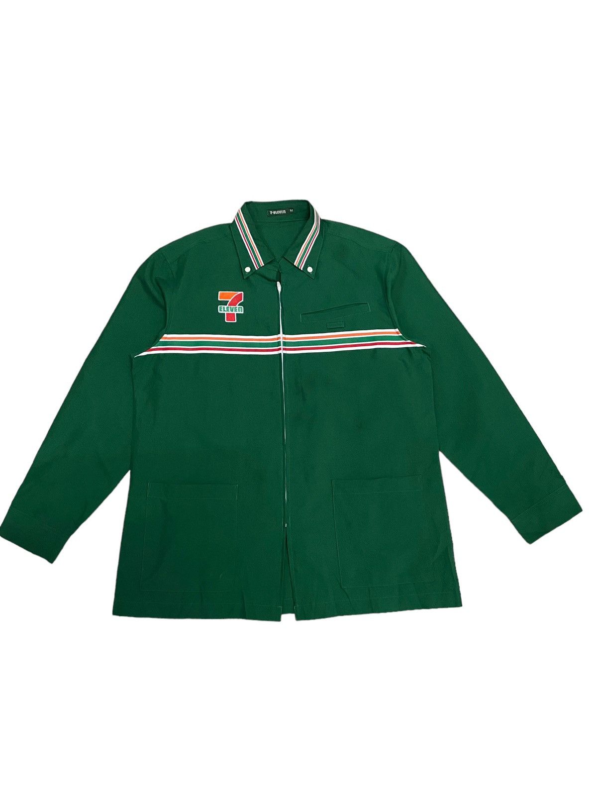Japanese Brand × Vintage Vintage 7-eleven Uniform BigLogo Longsleeve Shirt Size US M / EU 48-50 / 2 - 1 Thumbnail