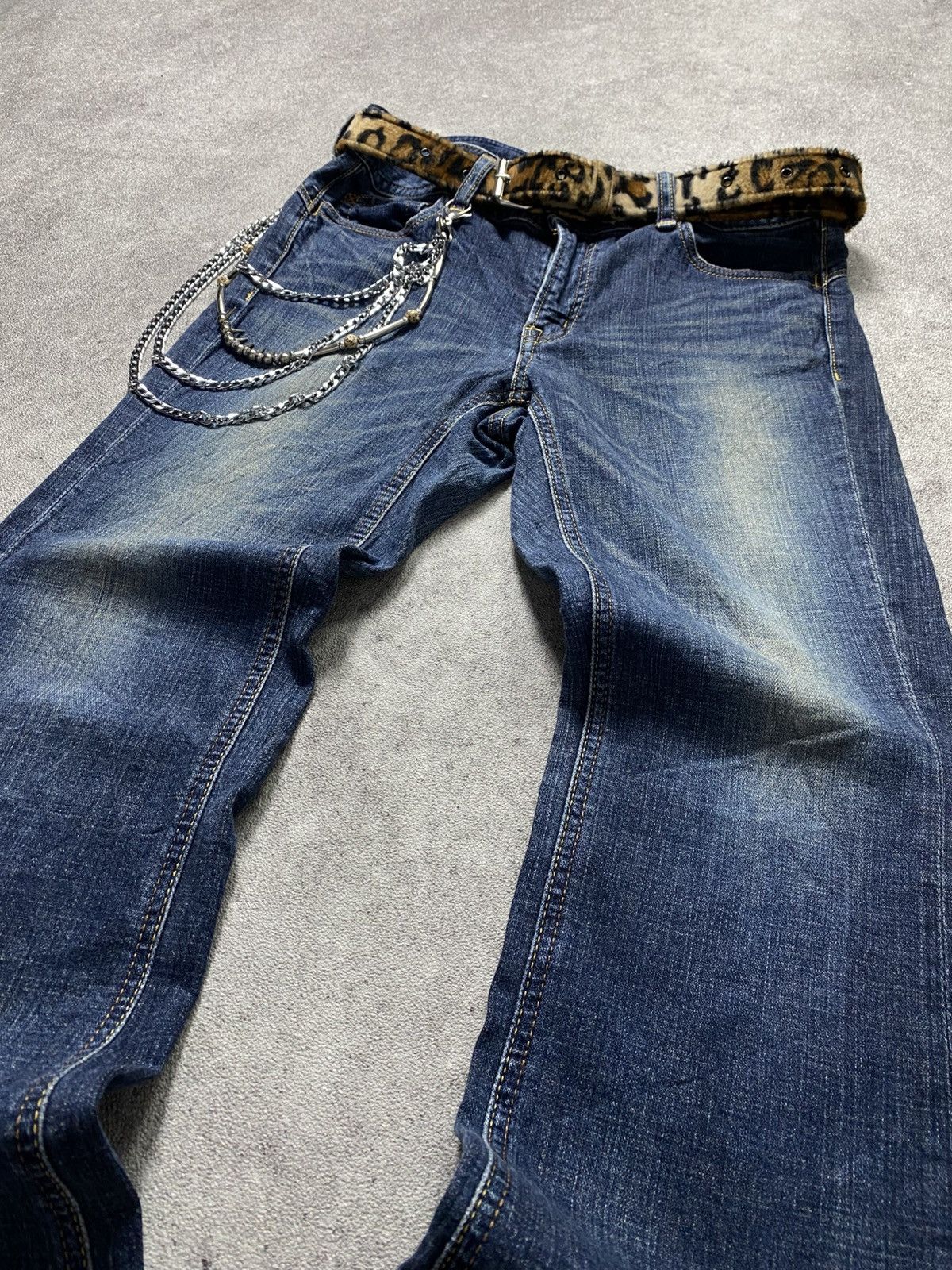 Hysteric Glamour × Japanese Brand × Tornado Mart 2000s Blue hysteric style Flare jean Size US 33 - 3 Thumbnail