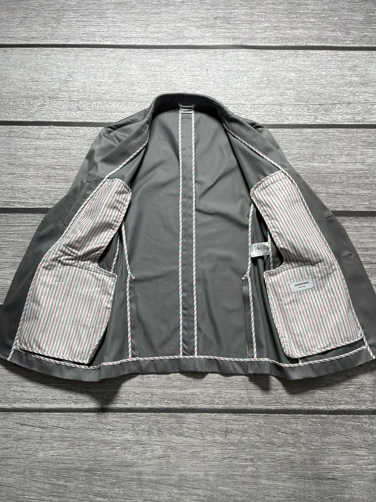 Thom Browne Thom Browne Grey Unconstructed Classic Blazer Size 48R - 9 Thumbnail