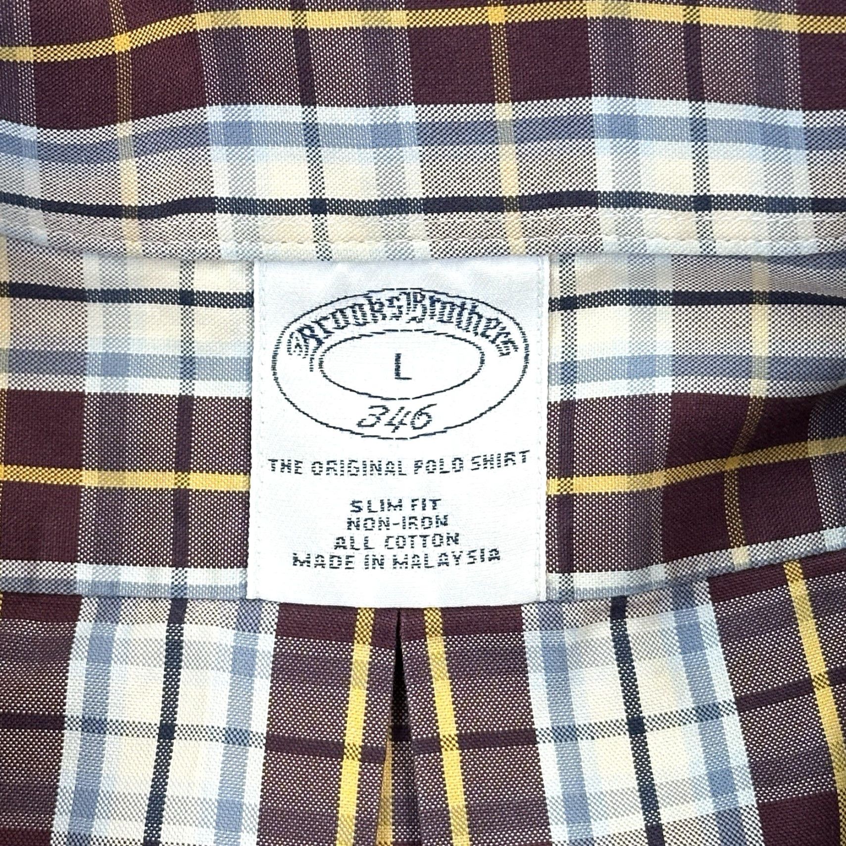 Brooks Brothers Brooks Brothers 346 Shirt Mens Large Plaid Slim Fit Non Iron Button Down Size US L / EU 52-54 / 3 - 5 Thumbnail