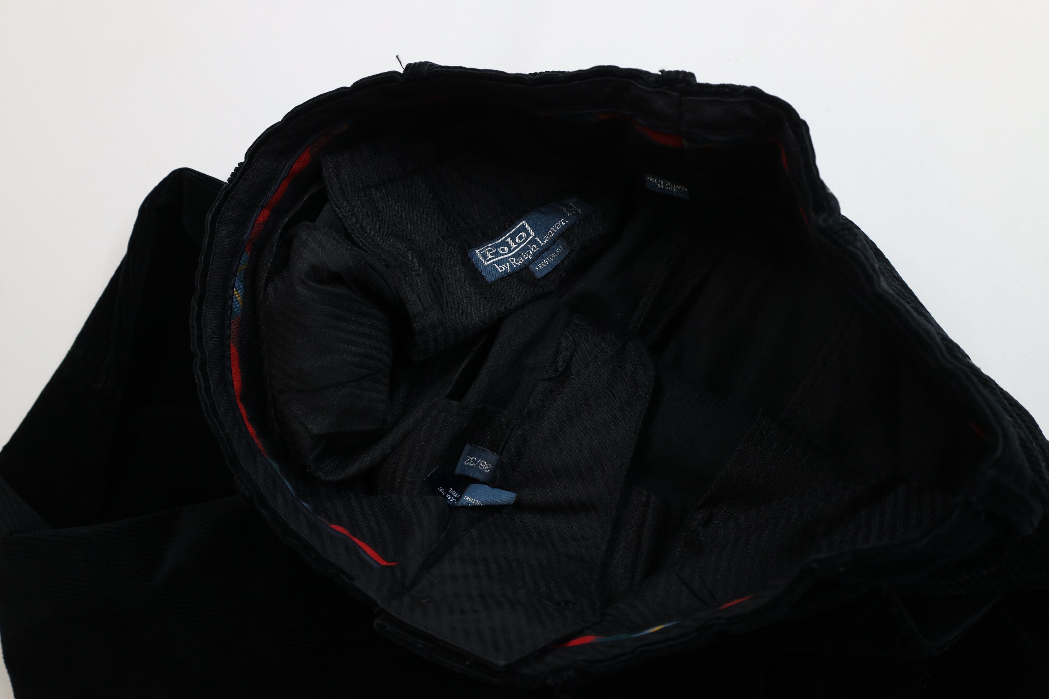 Ralph Lauren Vintage 90s Ralph Lauren Heavy Wide Leg Corduroy Pants Black Size US 36 / EU 52 - 9 Thumbnail