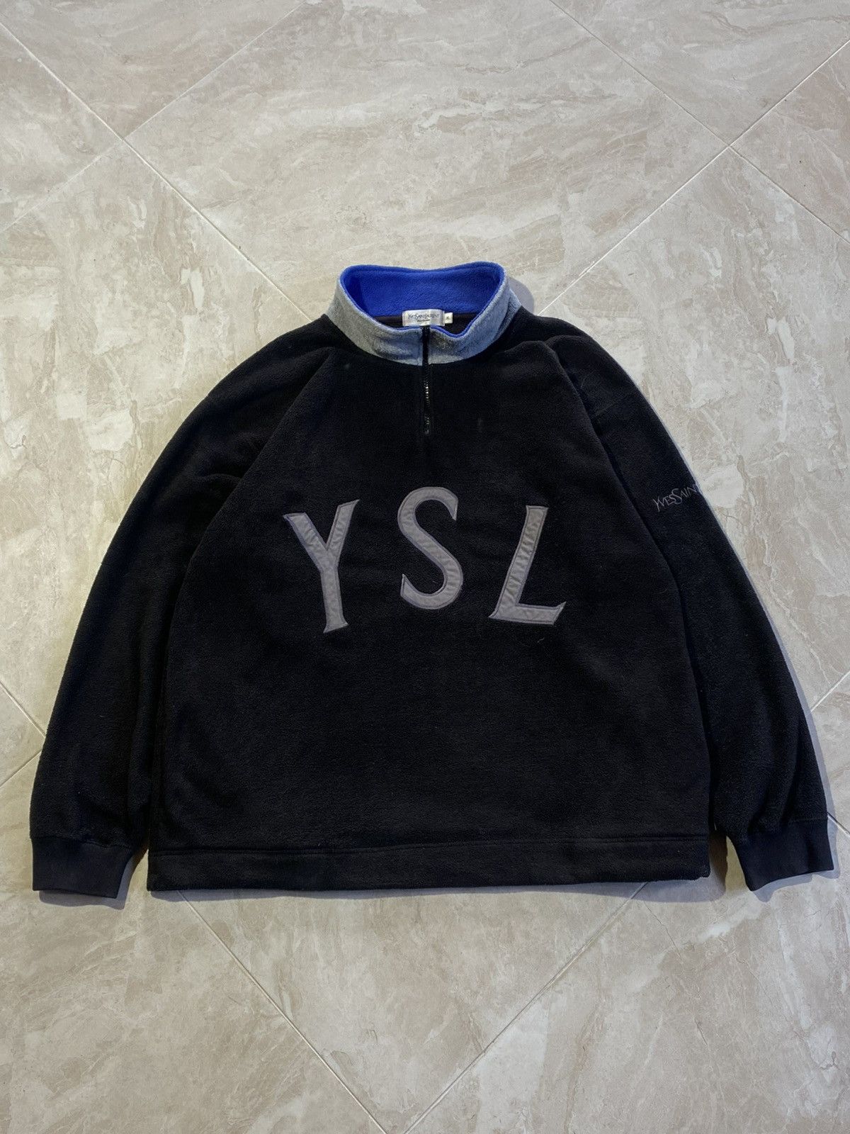 Yves Saint Laurent YSL Yves Saint Laurent Fleece Pullover Sweater Drake Vibes Size US XL / EU 56 / 4 - 1 Thumbnail