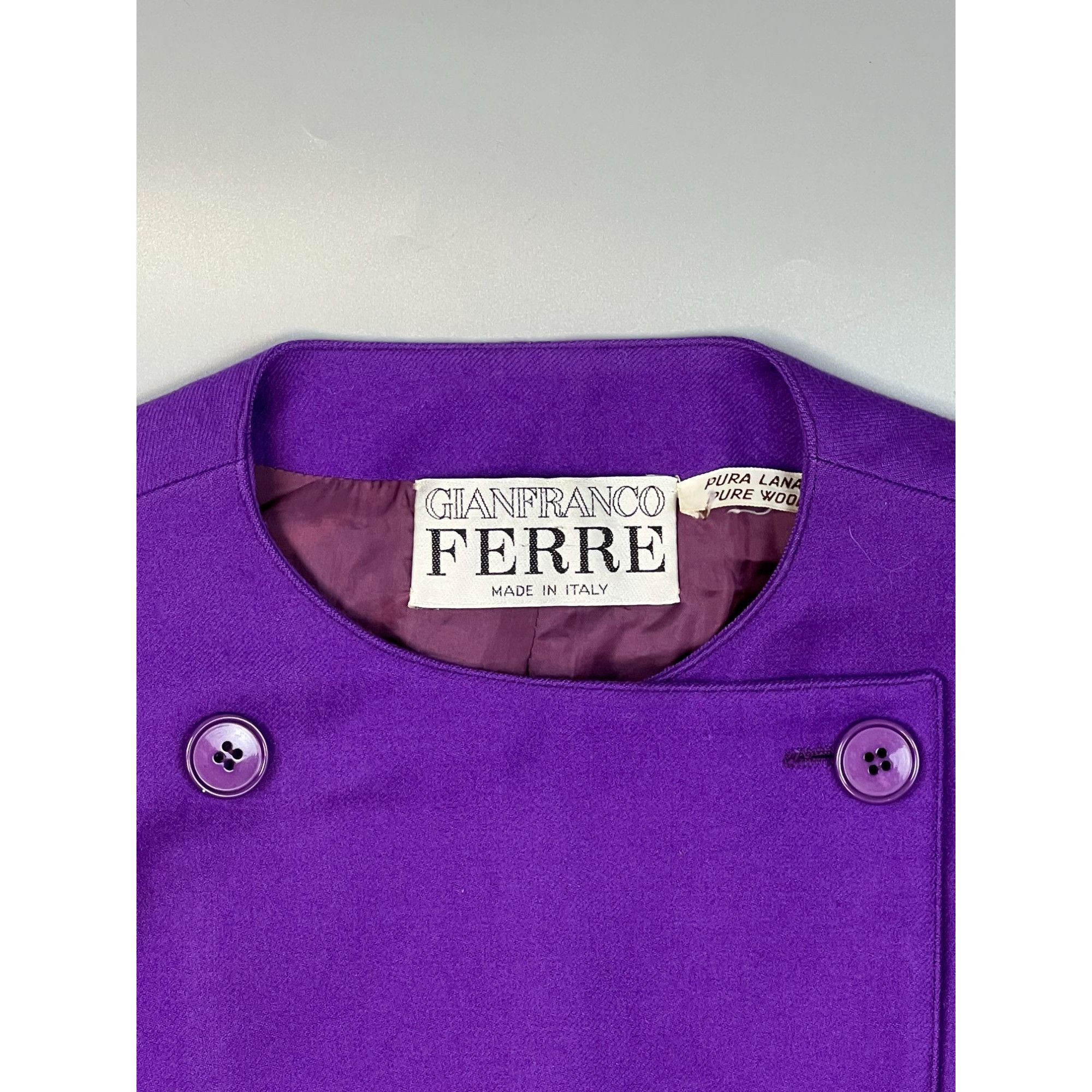Gianfranco Ferre Gianfranco Ferre Double Breasted Wool Coat (Y0698) Size L / US 10 / IT 46 - 4 Thumbnail