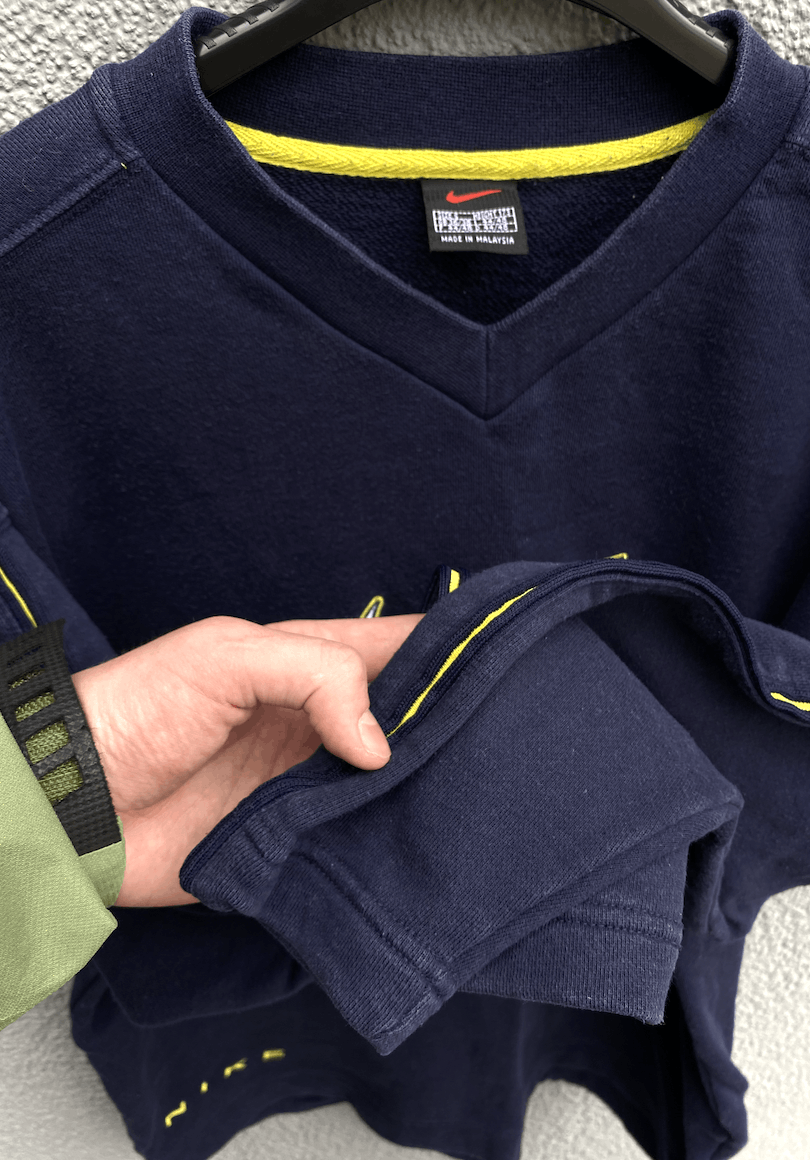 Nike × Vintage Vintage Nike Sweatshirt Big Logo Blue Size US S / EU 44-46 / 1 - 5 Thumbnail