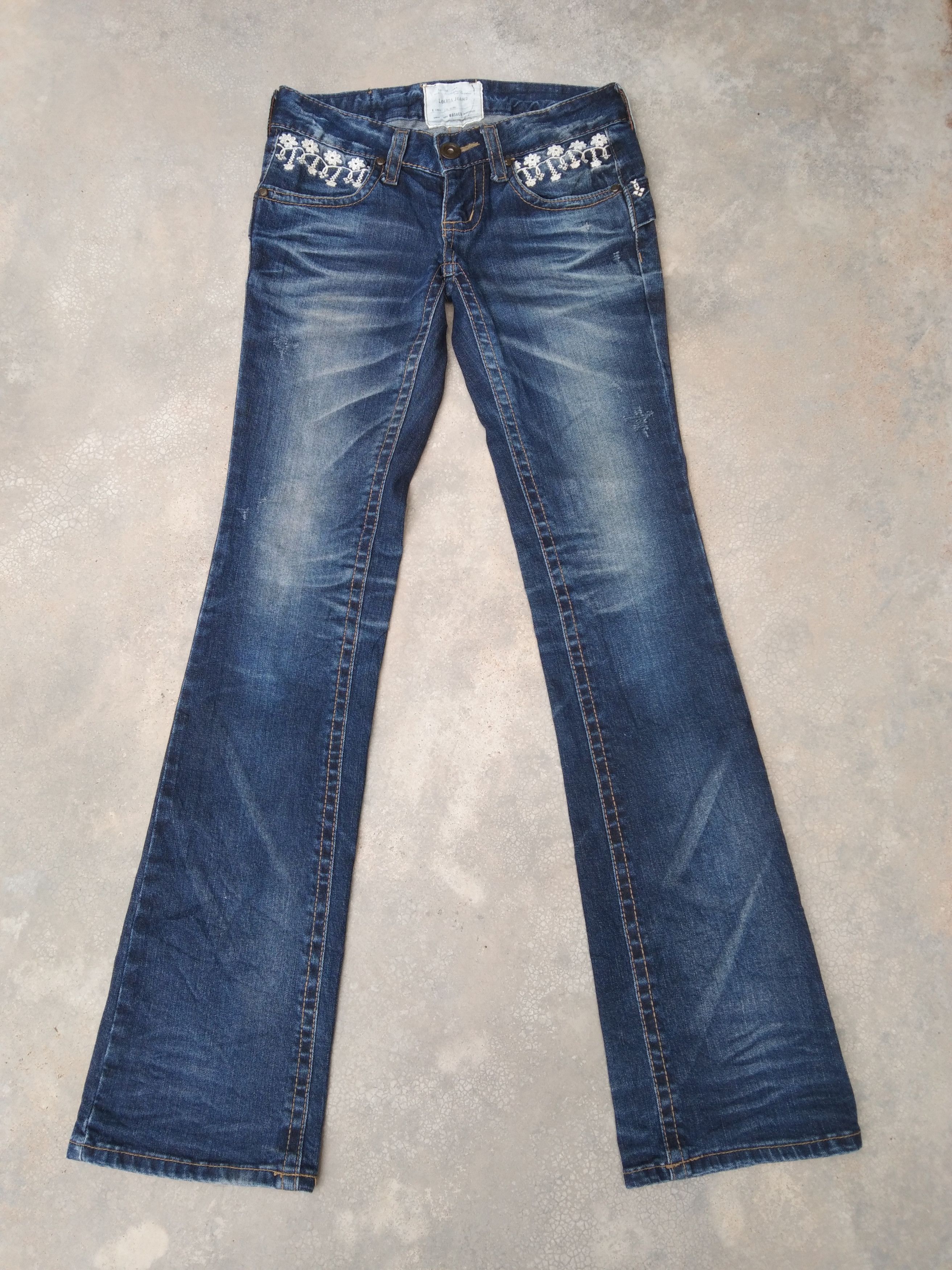 Japanese Brand × Jean × Vintage Vintage Flared Jeans Yoshitomo Nara x Lolita Jeans 26x32 Size 26" / US 2 / IT 38 - 2 Thumbnail