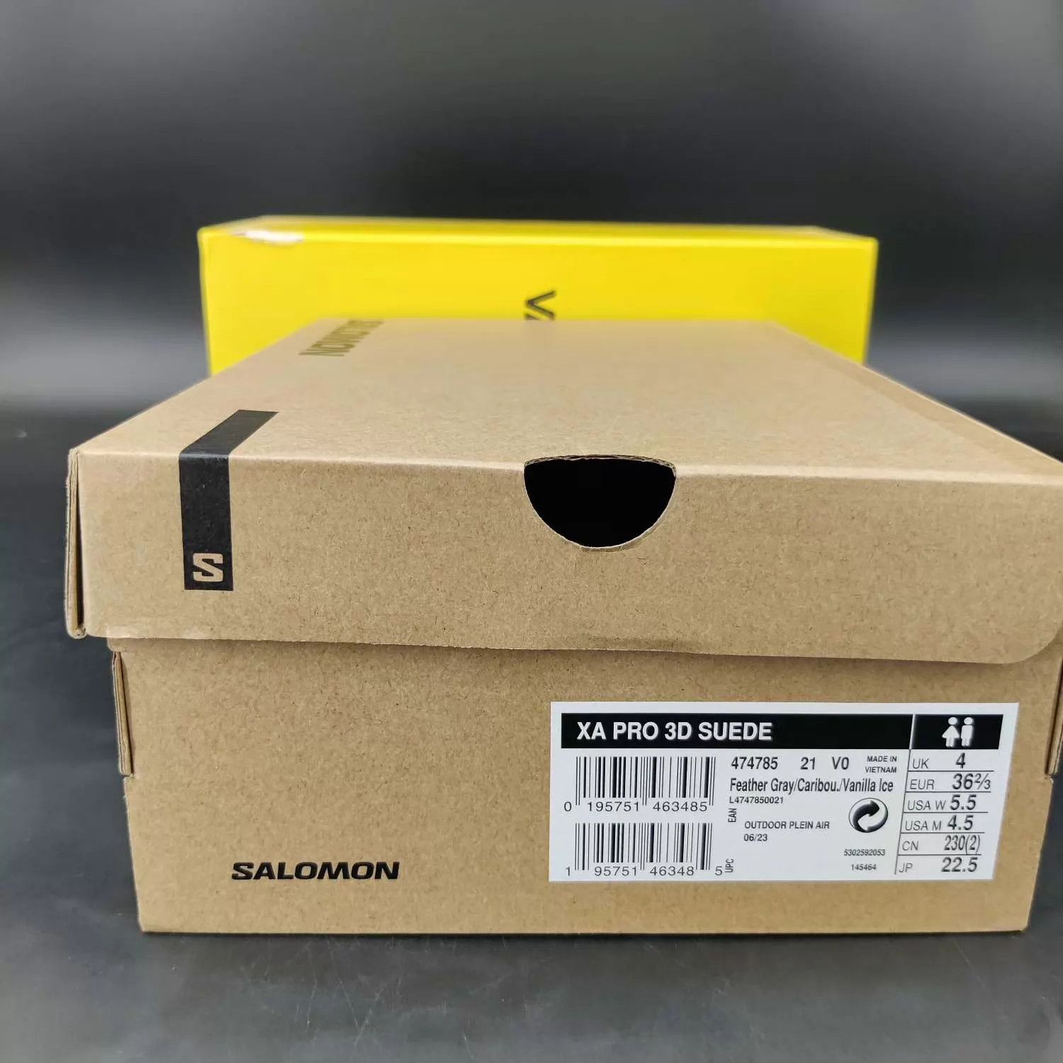 Salomon Salomon XA Pro 3D Feather Grey 36.5 Original Box Size US 6 / IT 36 - 9 Thumbnail