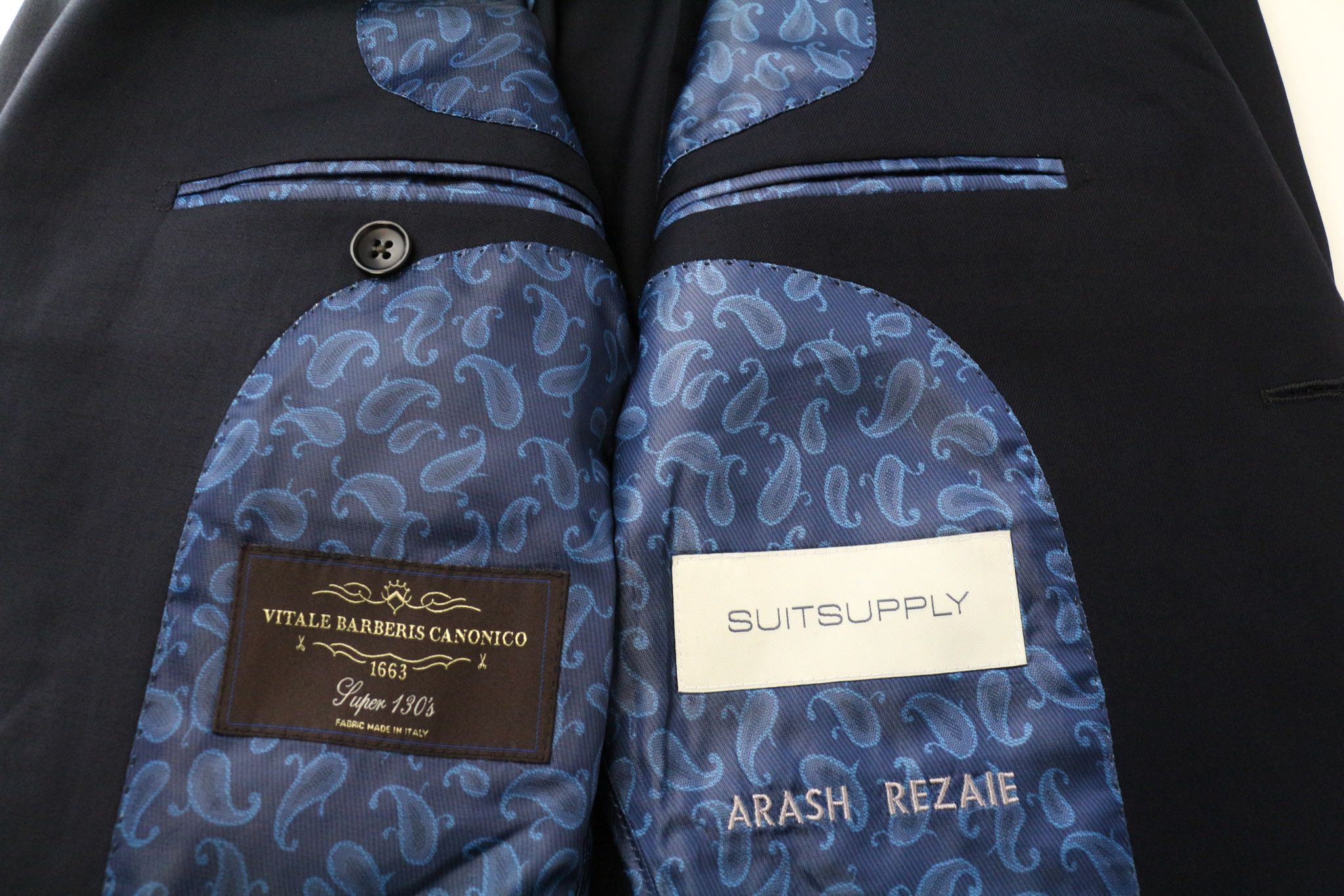 Suitsupply LA SPALLA UK34R Navy Blue Wool Notch Lapel Blazer 75422 Size 34R - 5 Thumbnail