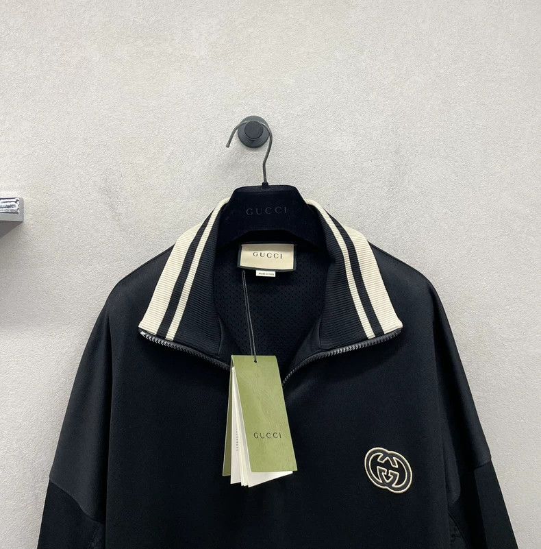Gucci Gucci New black embroidered letter sweatshirt 2502-Nextarro Size US XL / EU 56 / 4 - 3 Thumbnail