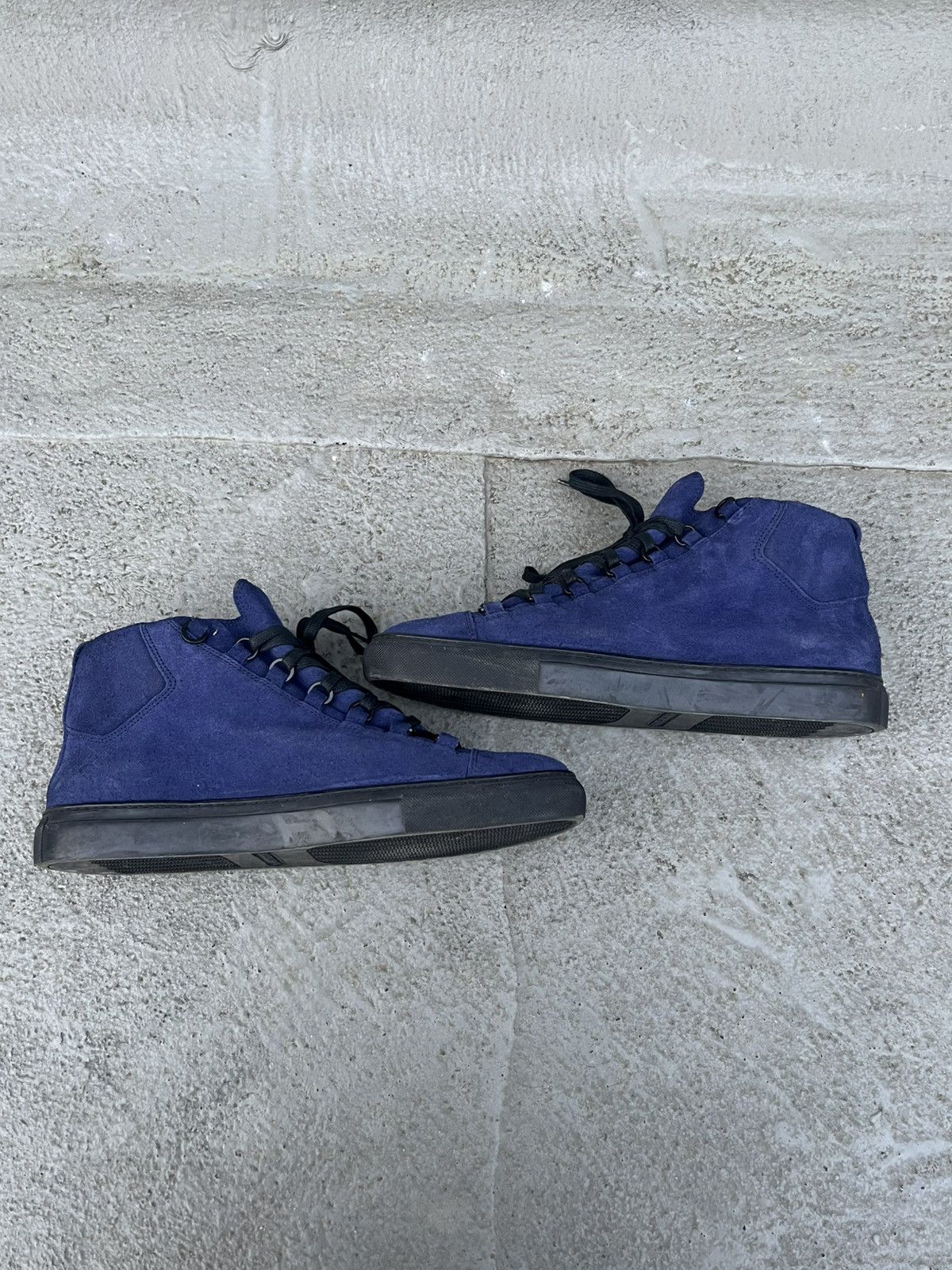 Balenciaga Suede Balenciaga Arenas Blue/Black Size US 11 / EU 44 - 5 Thumbnail