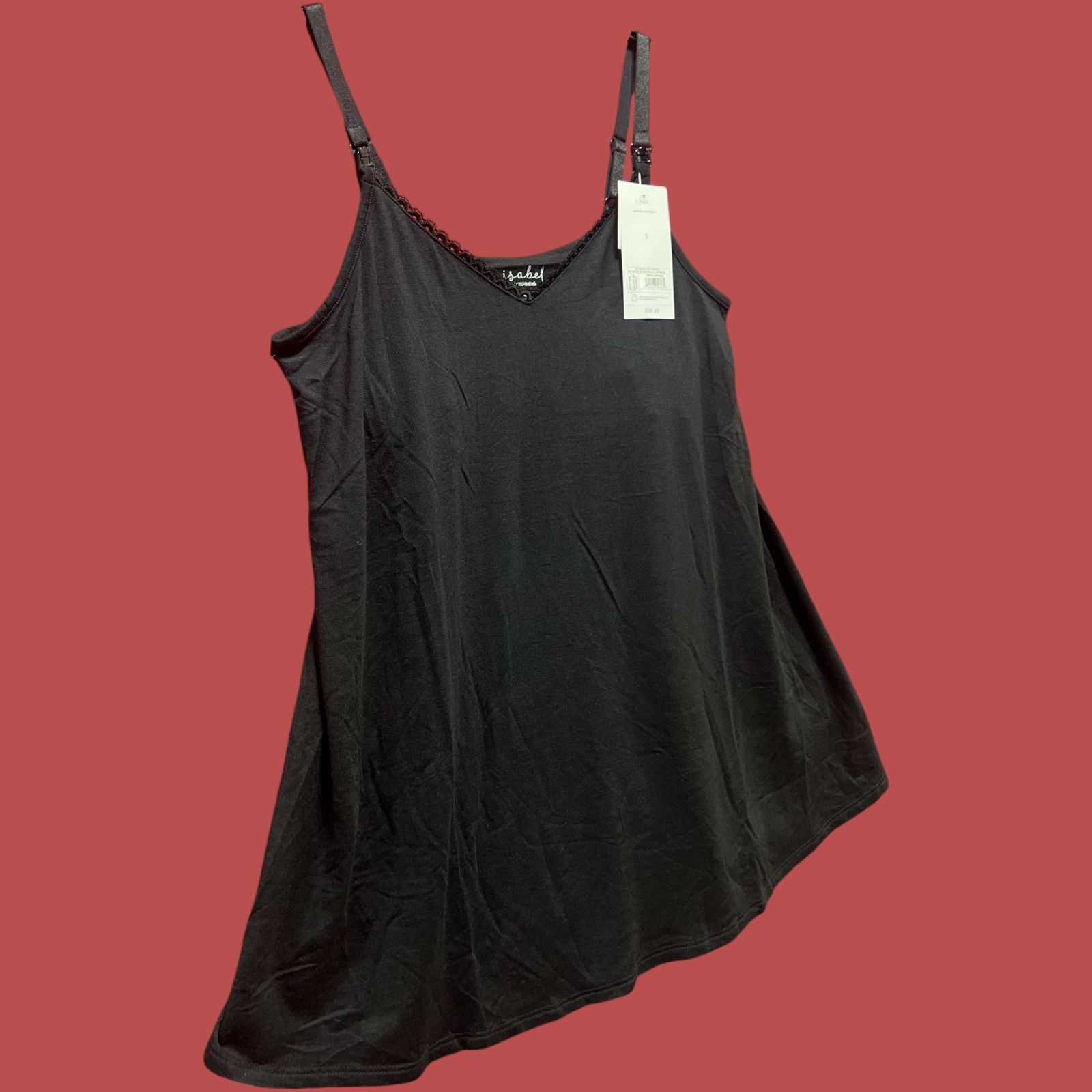 Other Isabel Maternity - Nursing Maternity Pajama Tank Top - Black Size ONE SIZE - 16 Thumbnail