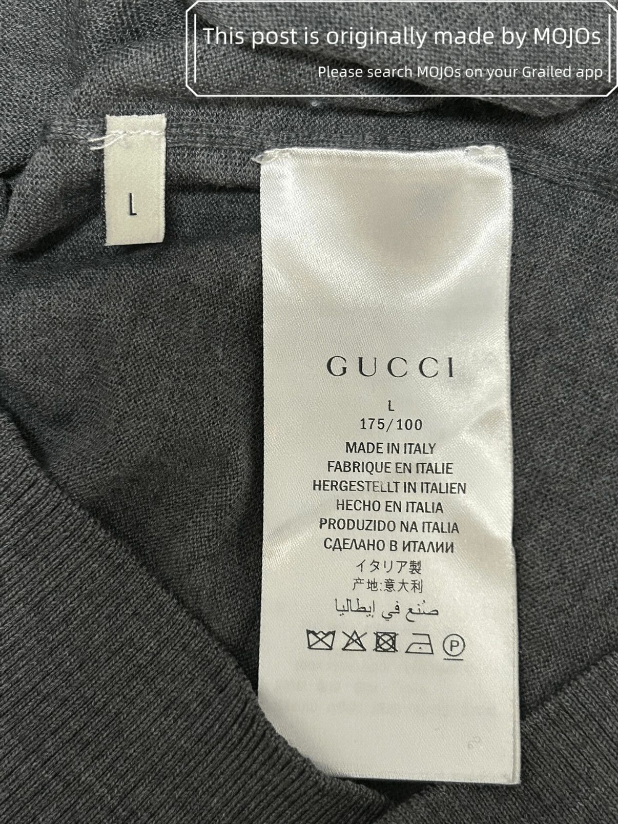 Gucci Gucci Bee Stitch Knitwear mojos1434 Size US L / EU 52-54 / 3 - 6 Thumbnail