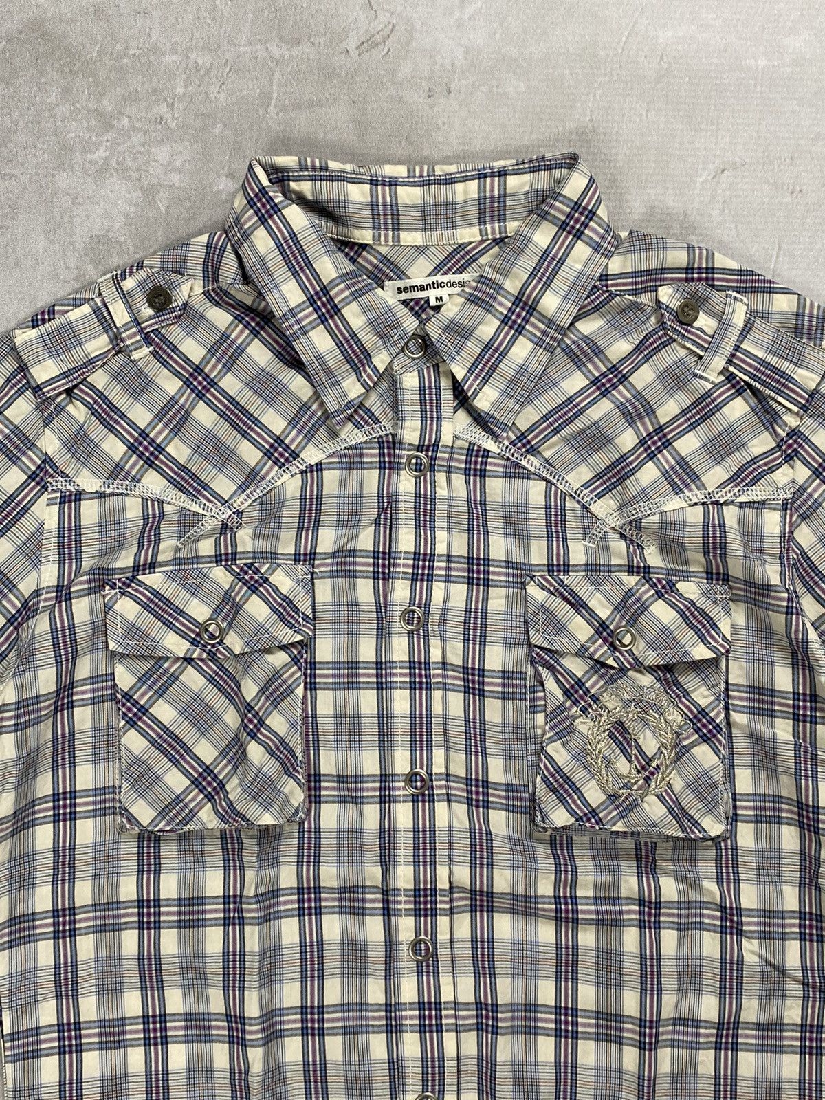If Six Was Nine × In The Attic × semanticdesign Semantic Design Plaid Wastern Shirt Size US M / EU 48-50 / 2 - 2 Thumbnail