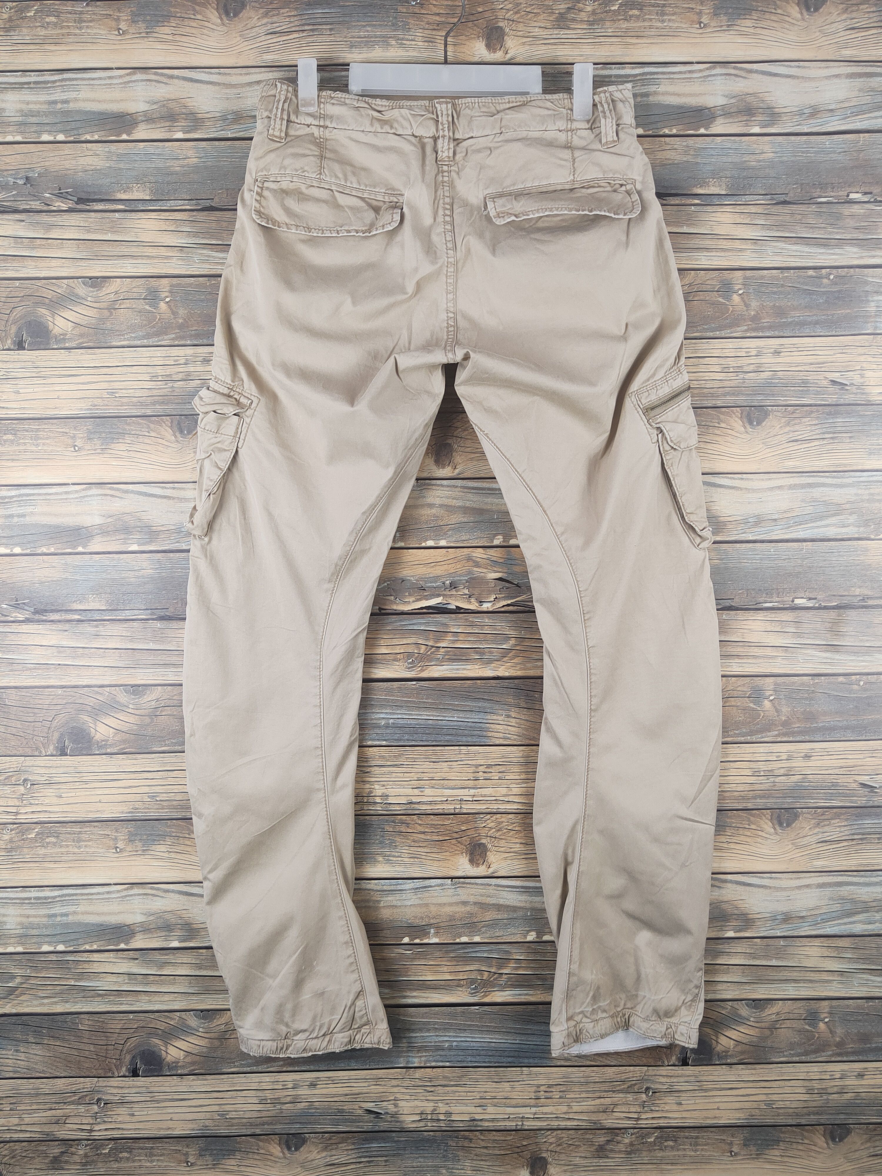 Japanese Brand DL X'tyle Beige Multipocket Cargo Pants #1920 Size US 30 / EU 46 - 6 Thumbnail