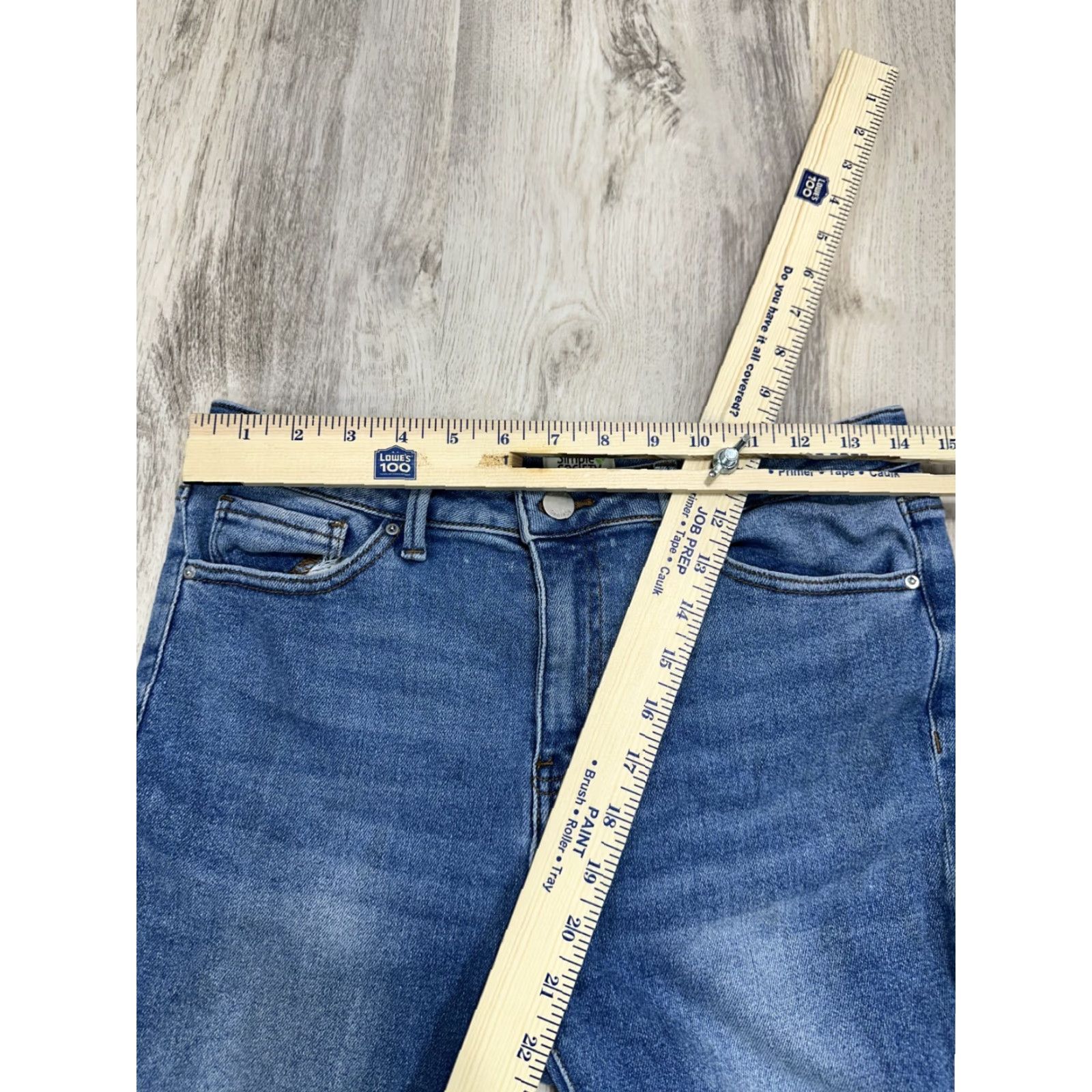 Vintage Womens Simple Society Jeans Ankle Blue Distressed Raw Edge Sz 11/30 Size 32" / US 10 / IT 46 - 2 Thumbnail