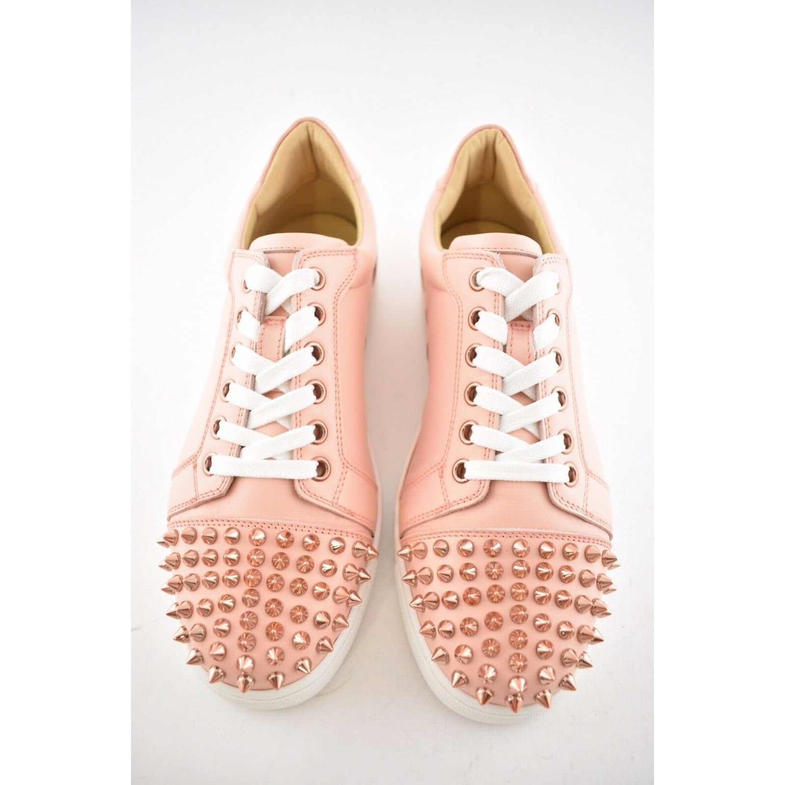 Christian Louboutin Christian Louboutin Vieira Pink Leather Flat Sneakers Size US 4 / IT 34 - 7 Thumbnail